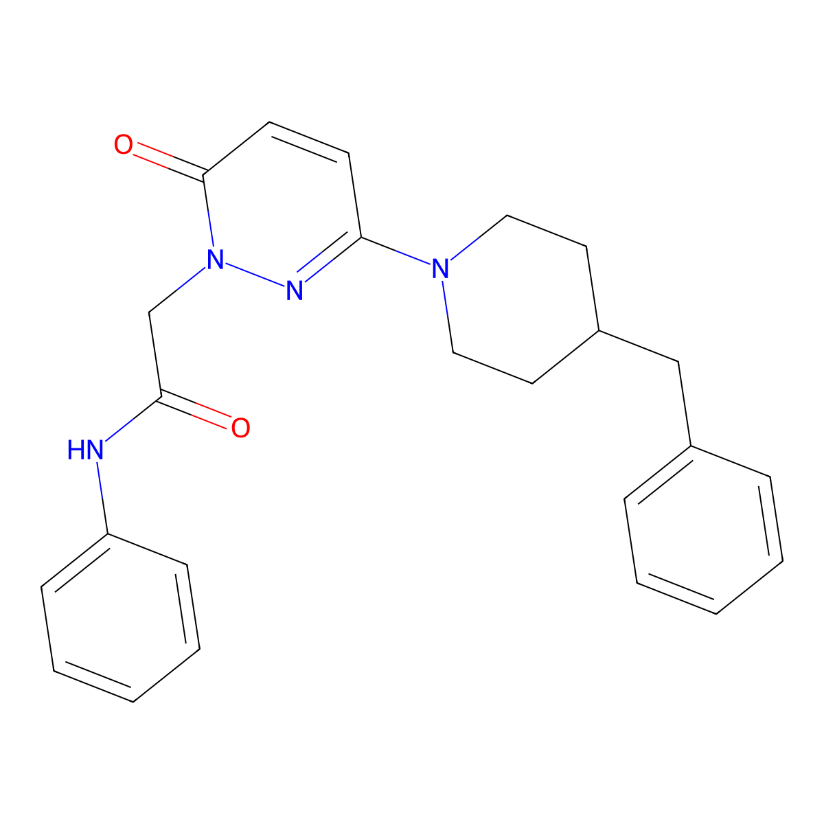 2-(3-(4-benzylpiperidin-1-yl)-6-oxopyridazin-1(6H)-yl)-N-phenylacetamide molecular structure, CAS 1324096-60-7