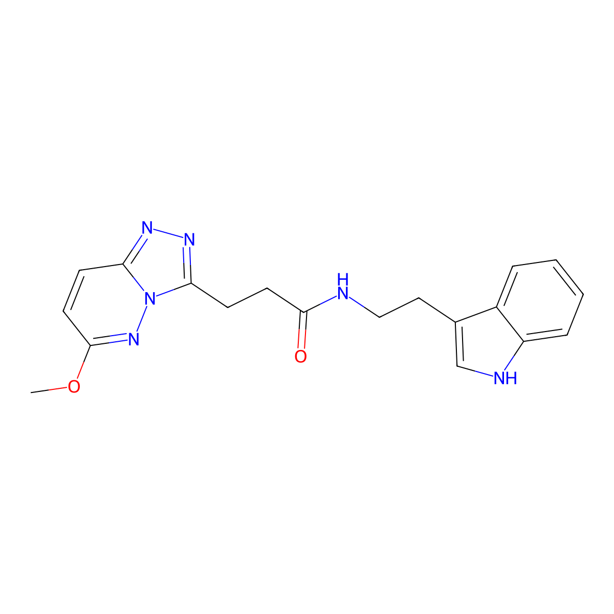 N-[2-(1H-indol-3-yl)ethyl]-3-(6-methoxy[1,2,4]triazolo[4,3-b]pyridazin-3-yl)propanamide molecular structure, CAS 1324096-72-1