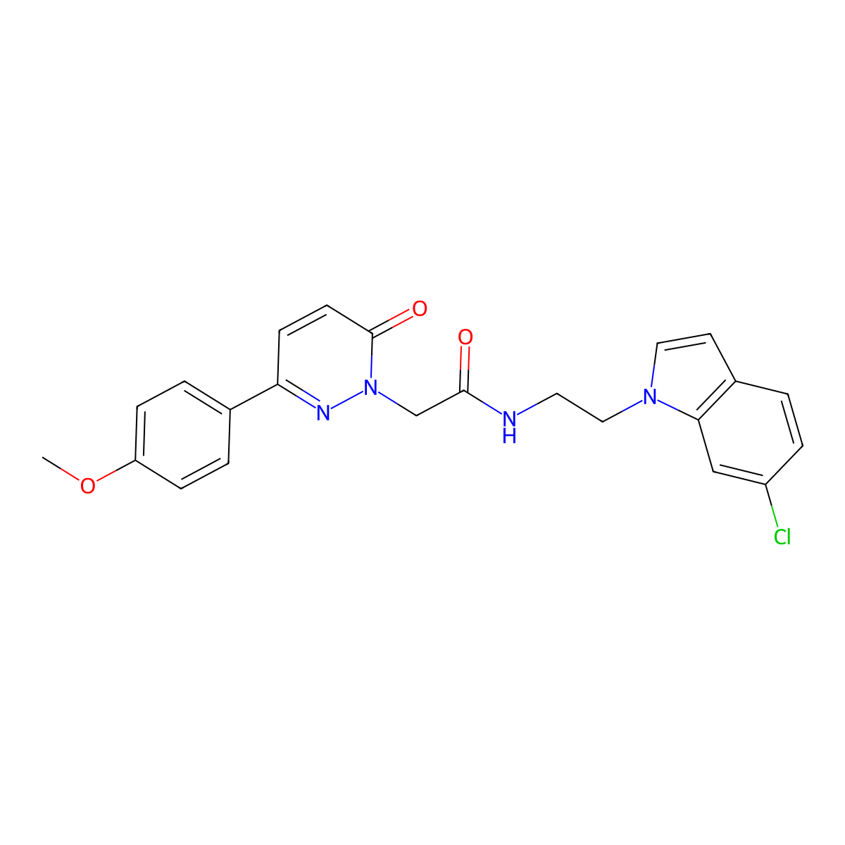 N-[2-(6-chloro-1H-indol-1-yl)ethyl]-2-[3-(4-methoxyphenyl)-6-oxopyridazin-1(6H)-yl]acetamide molecular structure, CAS 1324096-73-2