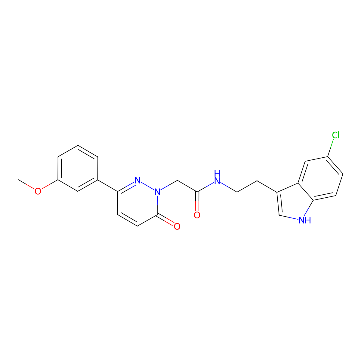 N-[2-(5-chloro-1H-indol-3-yl)ethyl]-2-[3-(3-methoxyphenyl)-6-oxopyridazin-1(6H)-yl]acetamide molecular structure, CAS 1324097-47-3