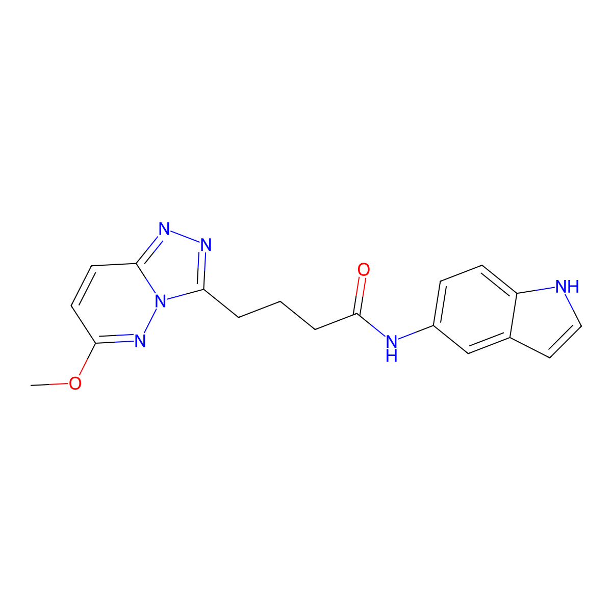 N-(1H-indol-5-yl)-4-(6-methoxy[1,2,4]triazolo[4,3-b]pyridazin-3-yl)butanamide molecular structure, CAS 1324097-58-6