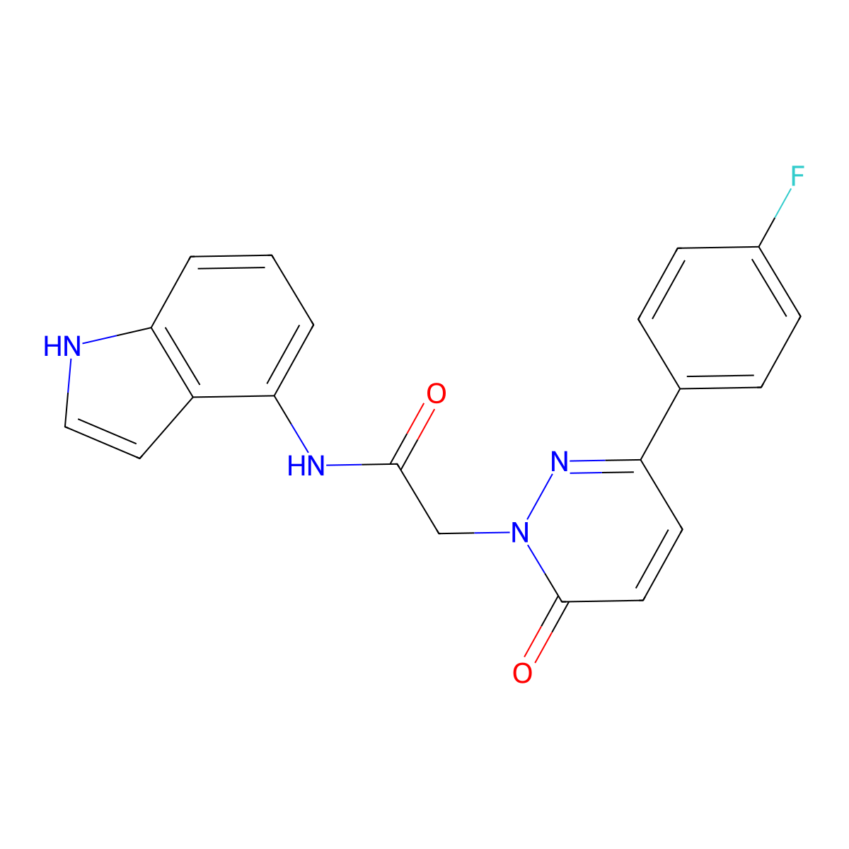 2-[3-(4-fluorophenyl)-6-oxopyridazin-1(6H)-yl]-N-(1H-indol-4-yl)acetamide molecular structure, CAS 1324098-38-5
