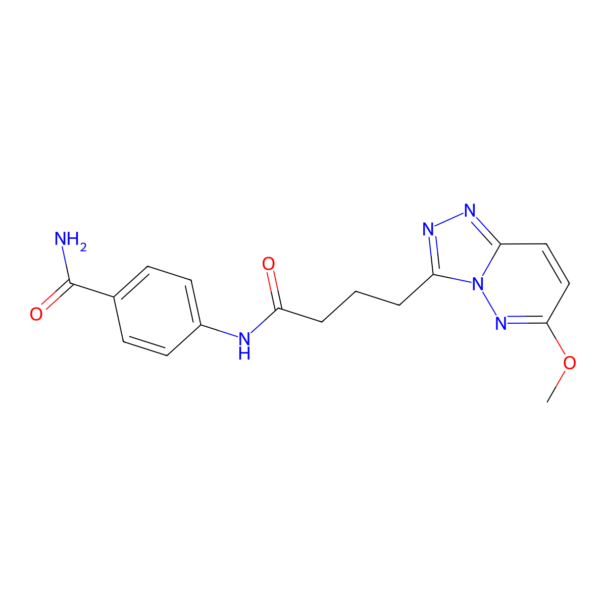 4-{[4-(6-Methoxy[1,2,4]triazolo[4,3-b]pyridazin-3-yl)butanoyl]amino}benzamide molecular structure, CAS 1324098-66-9