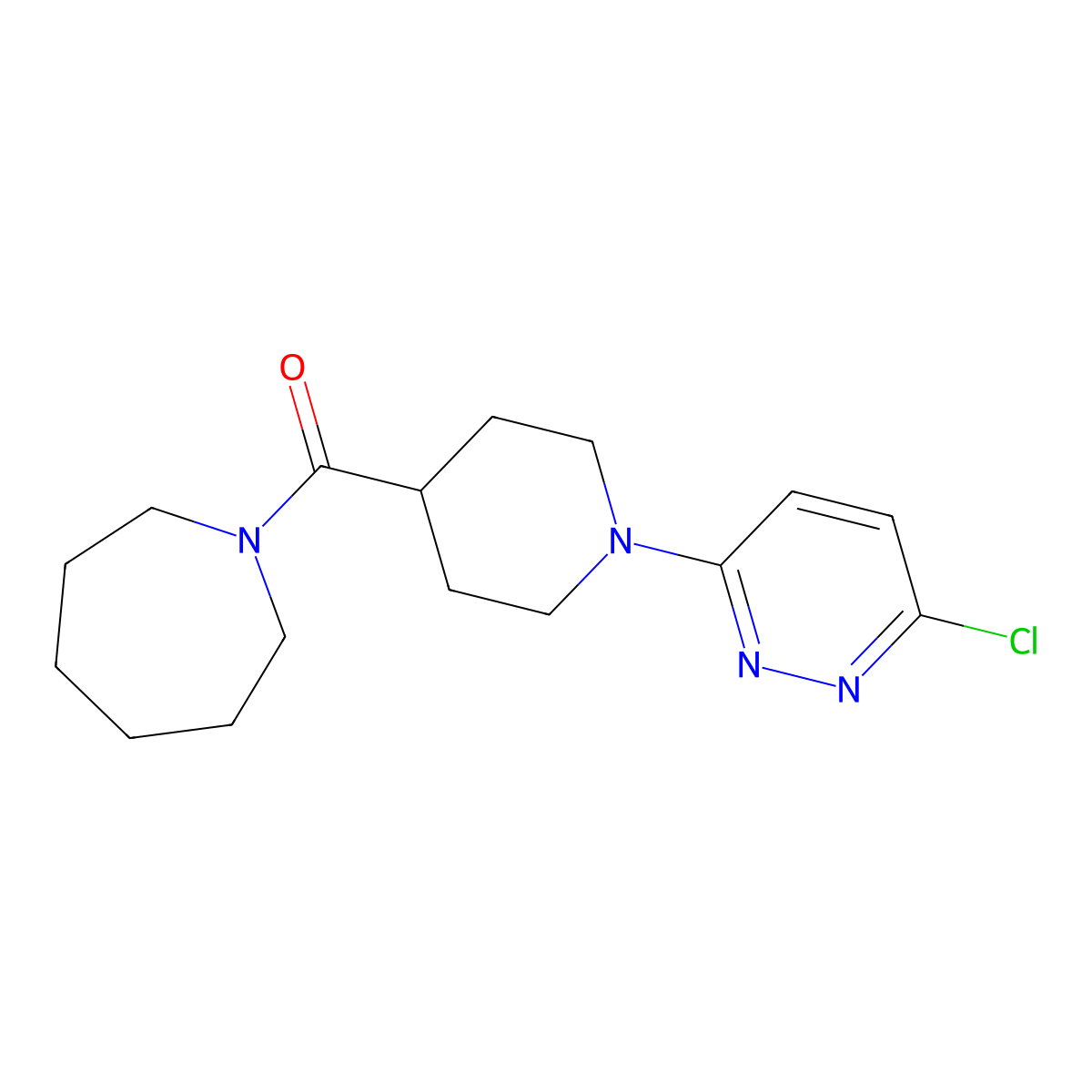 Azepan-1-yl(1-(6-chloropyridazin-3-yl)piperidin-4-yl)methanone molecular structure, CAS 1324098-72-7