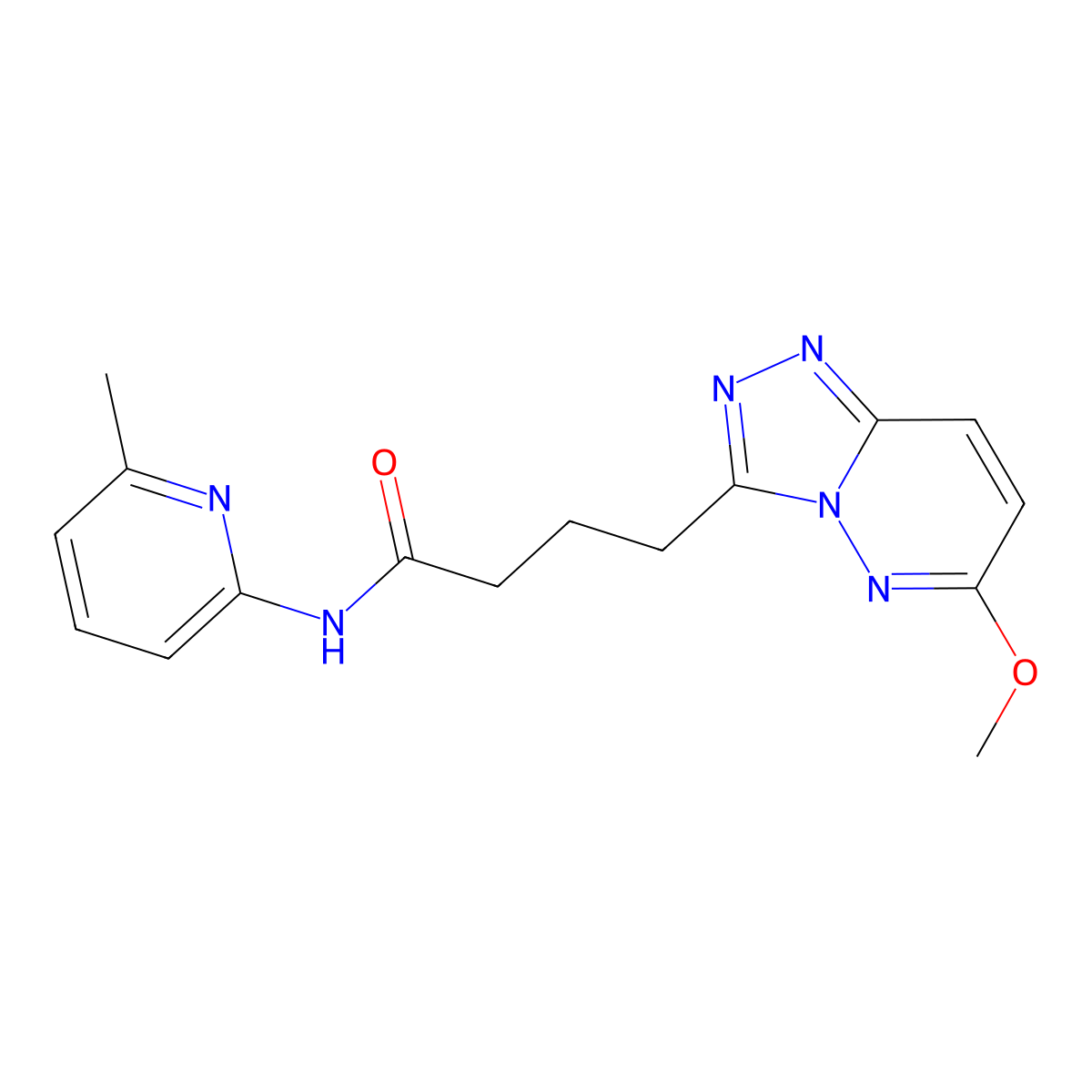 4-(6-methoxy-[1,2,4]triazolo[4,3-b]pyridazin-3-yl)-N-(6-methylpyridin-2-yl)butanamide molecular structure, CAS 1324098-89-6