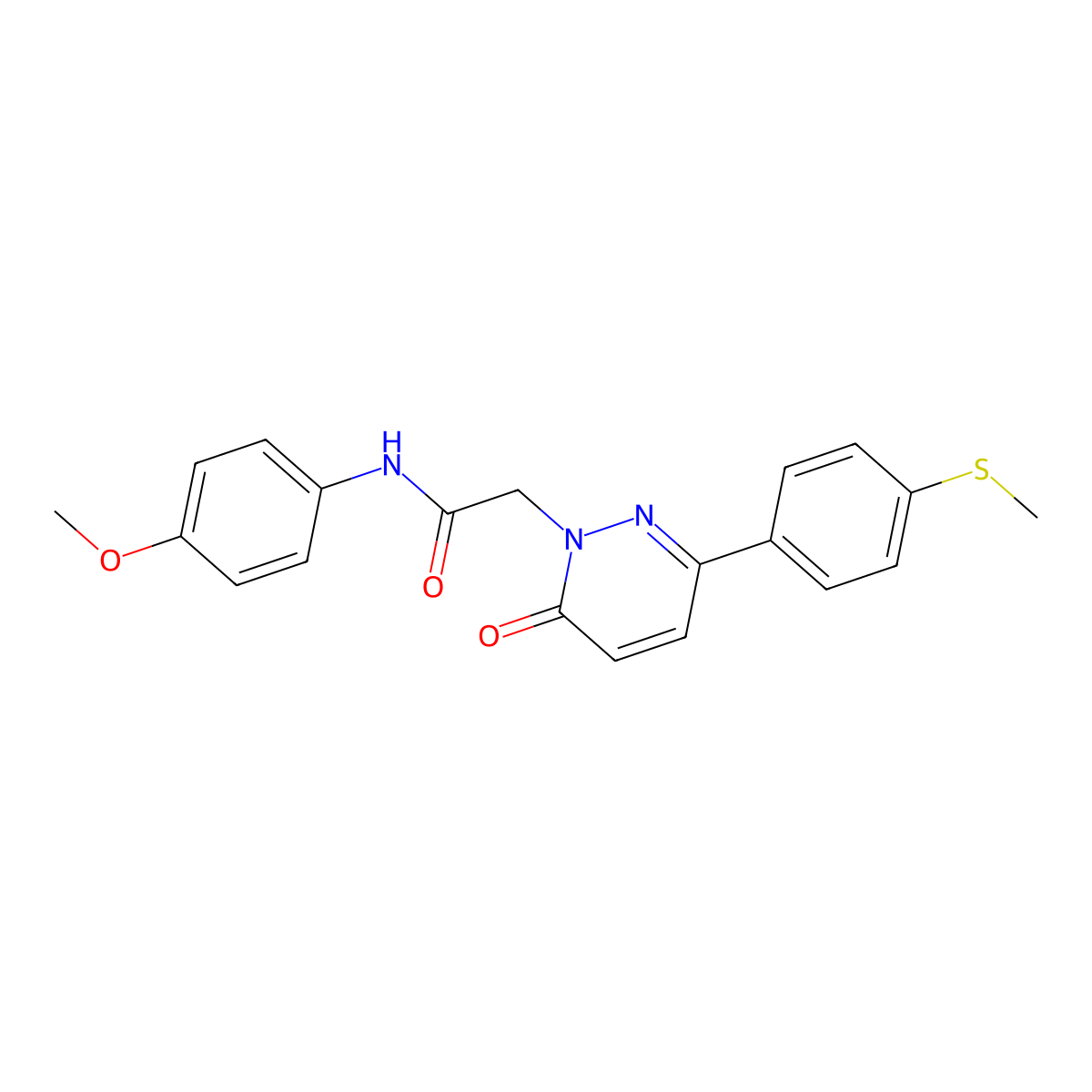 N-(4-methoxyphenyl)-2-{3-[4-(methylsulfanyl)phenyl]-6-oxopyridazin-1(6H)-yl}acetamide molecular structure, CAS 1324099-06-0