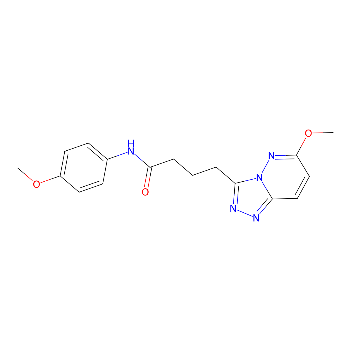 4-(6-methoxy-[1,2,4]triazolo[4,3-b]pyridazin-3-yl)-N-(4-methoxyphenyl)butanamide molecular structure, CAS 1324099-29-7