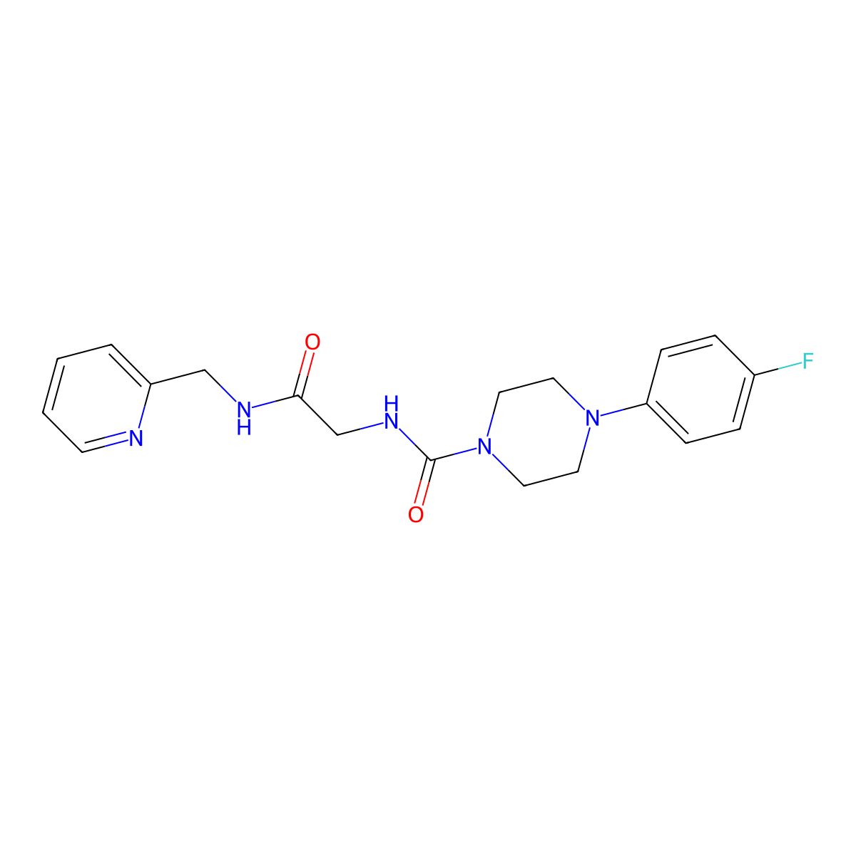 4-(4-fluorophenyl)-N-{2-oxo-2-[(pyridin-2-ylmethyl)amino]ethyl}piperazine-1-carboxamide molecular structure, CAS 1324099-36-6