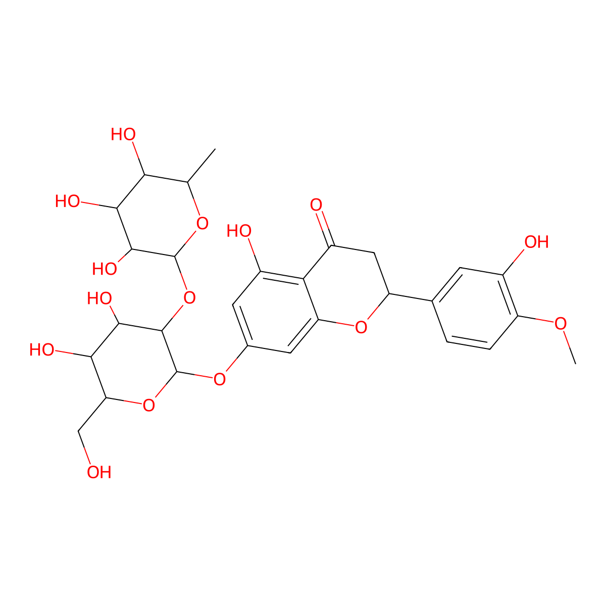 Neohesperidin molecular structure, CAS 13241-33-3