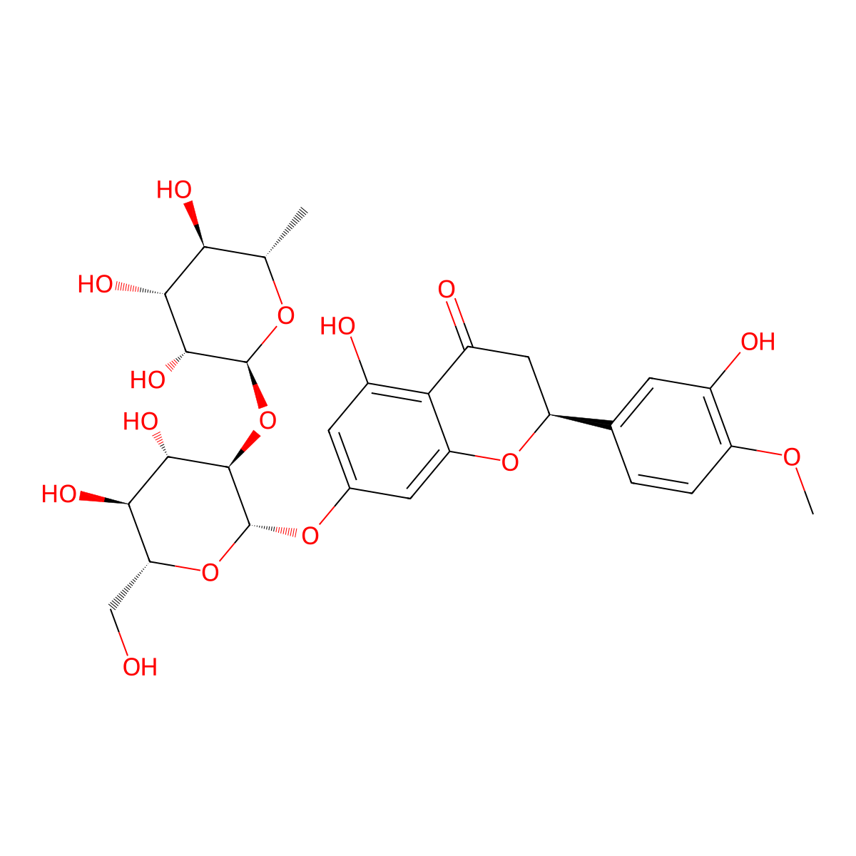 Neohesperidin molecular structure, CAS 13241-33-3