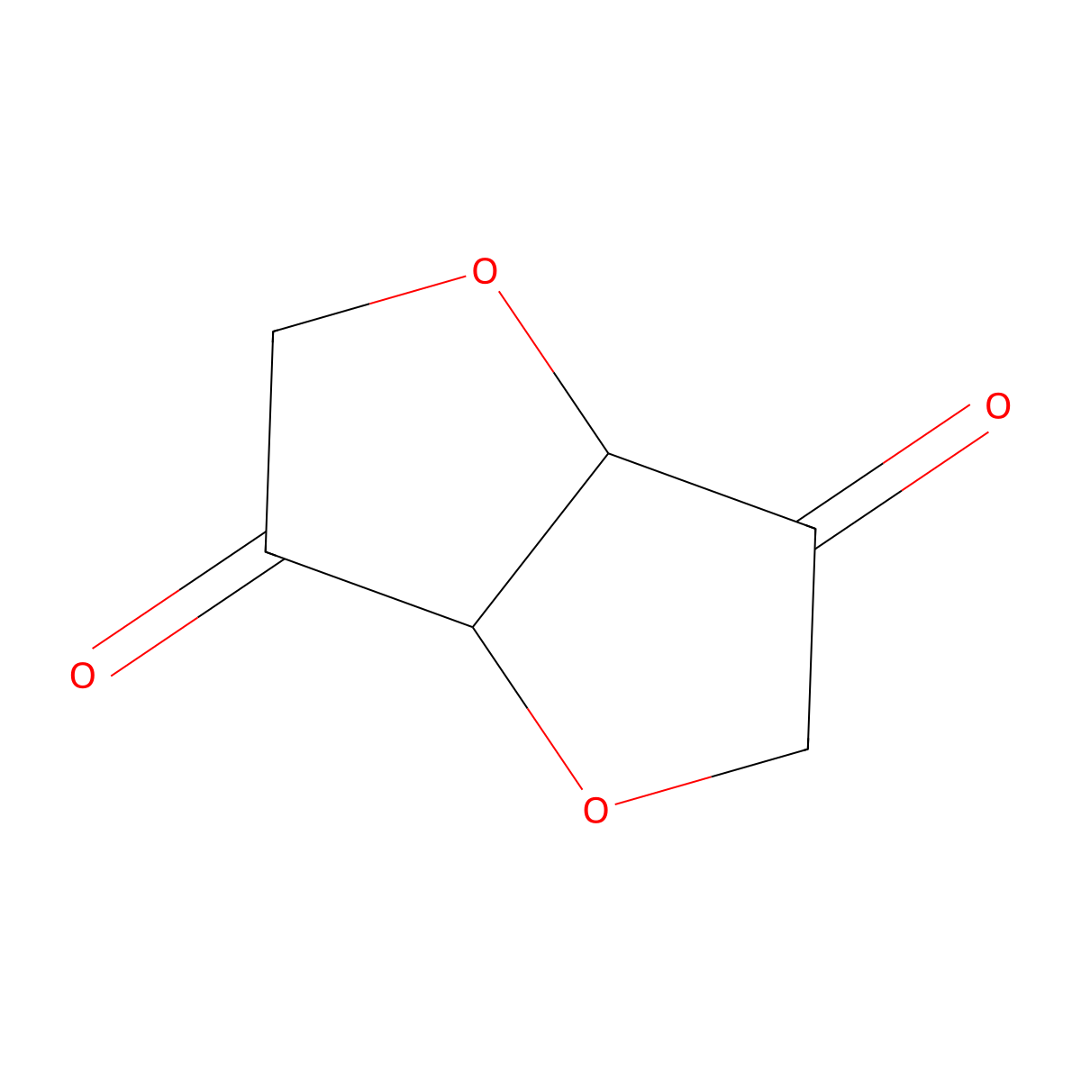 (3aS,6aS)-dihydrofuro[3,2-b]furan-3,6(2H,5H)-dione molecular structure, CAS 13241-36-6