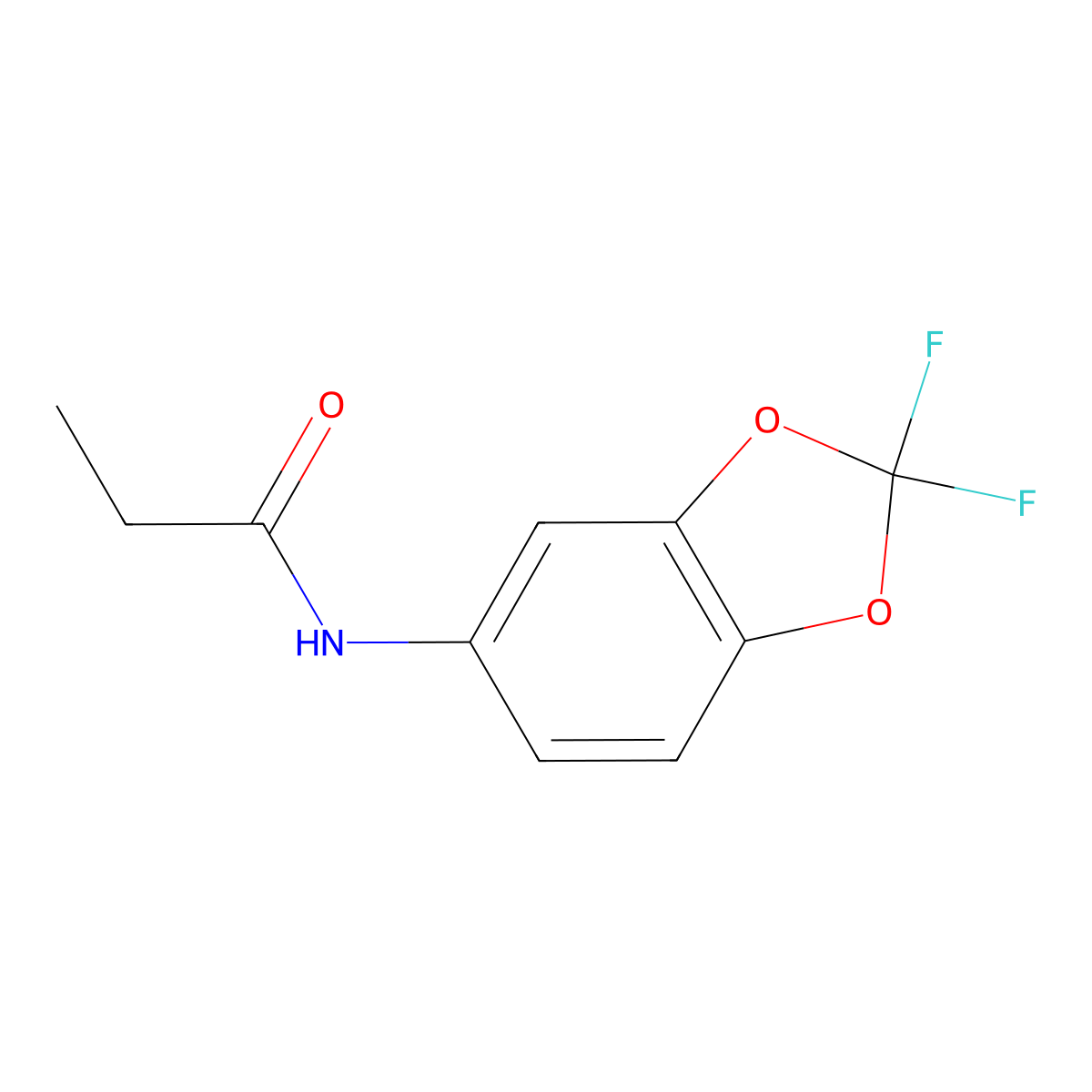 N-(2,2-difluoro-1,3-benzodioxol-5-yl)propanamide molecular structure, CAS 1324100-58-4