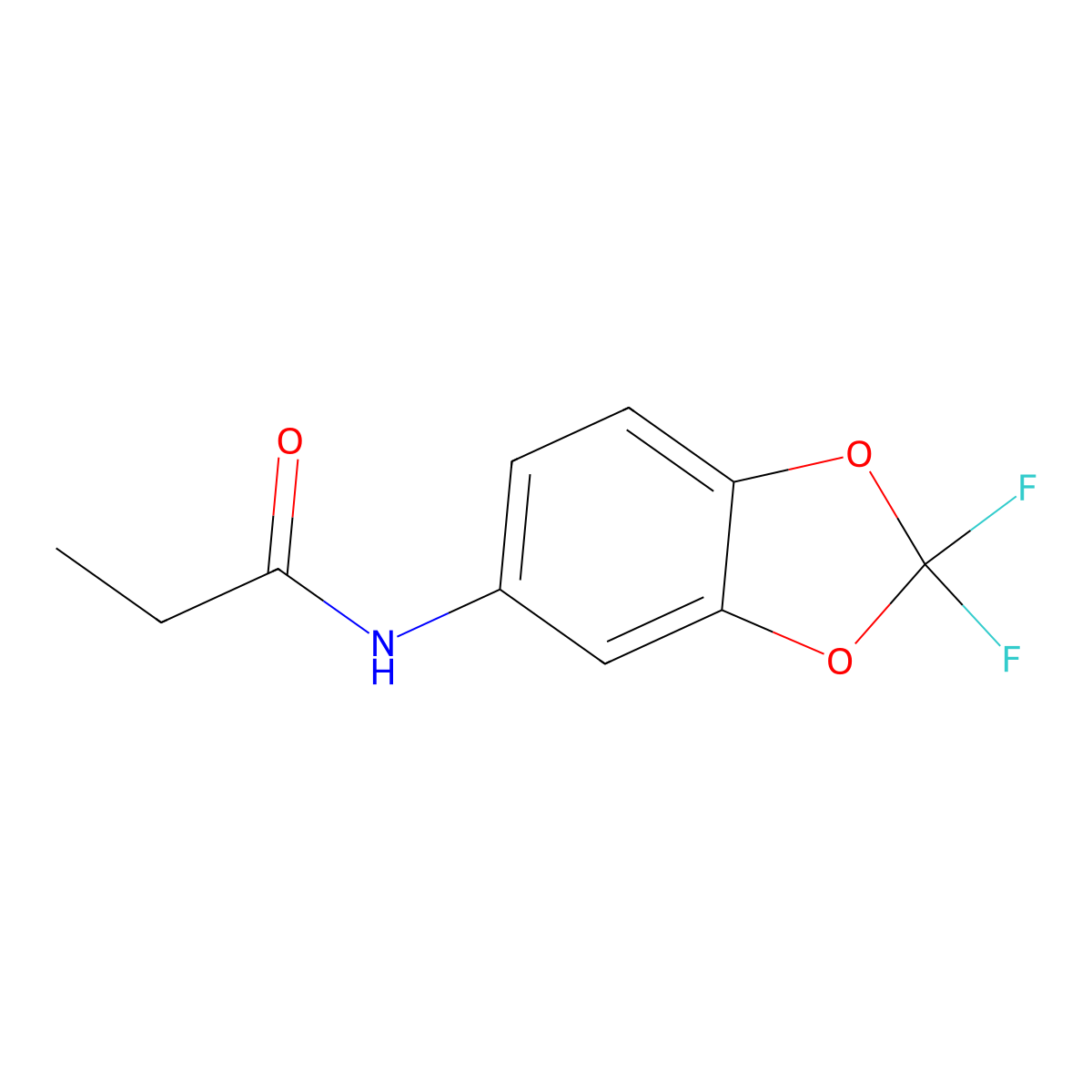 N-(2,2-difluoro-1,3-benzodioxol-5-yl)propanamide molecular structure, CAS 1324100-58-4