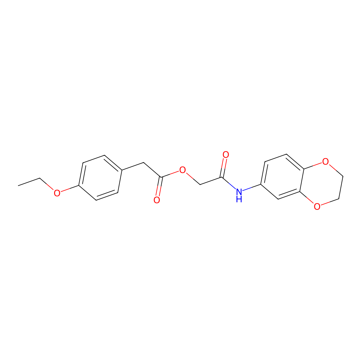 2-(2,3-Dihydro-1,4-benzodioxin-6-ylamino)-2-oxoethyl (4-ethoxyphenyl)acetate molecular structure, CAS 1324123-22-9