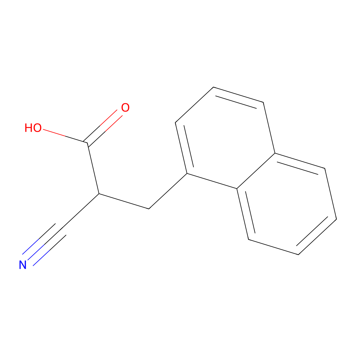 2-Cyano-3-(1-naphthyl)propionic Acid molecular structure, CAS 132413-84-4