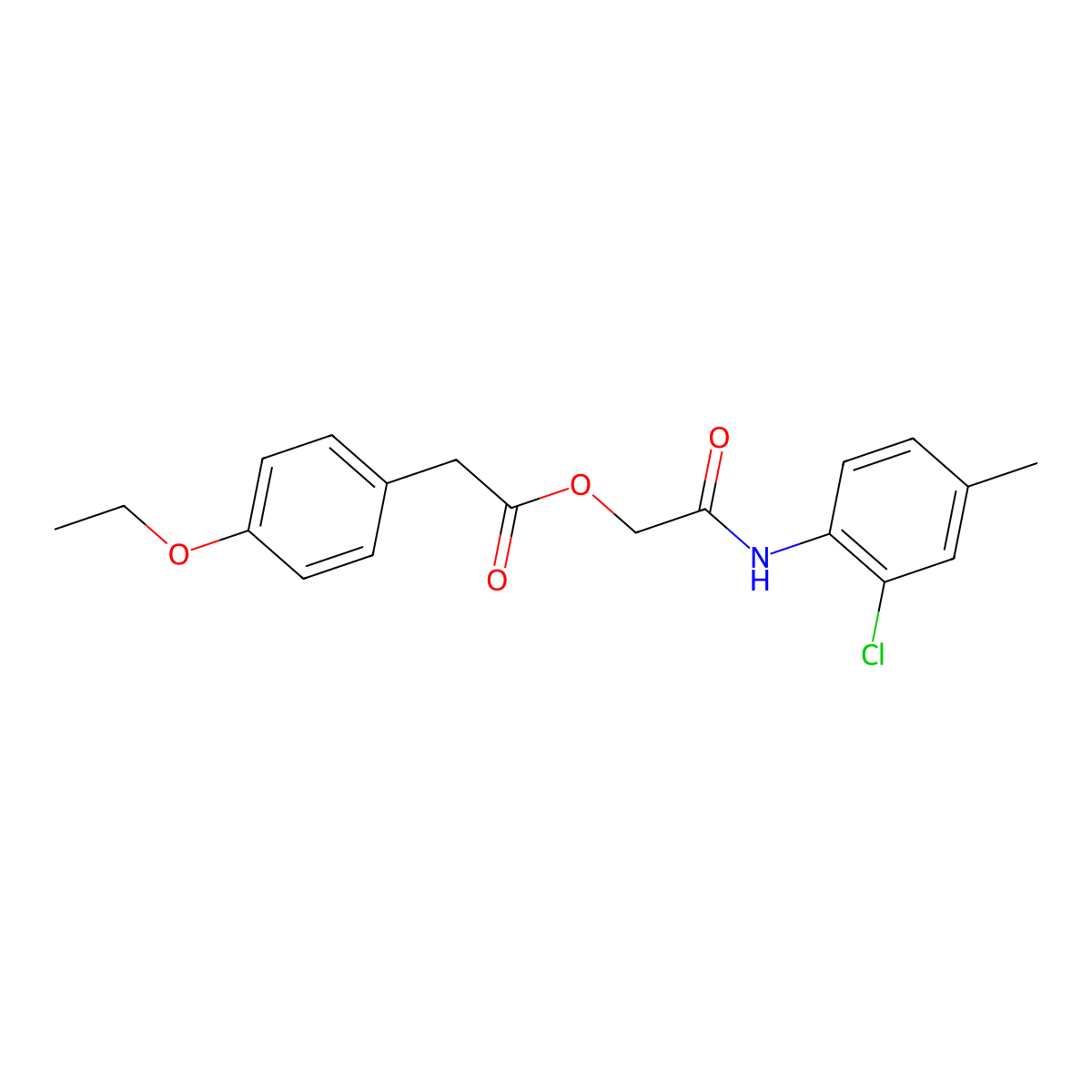 2-[(2-Chloro-4-methylphenyl)amino]-2-oxoethyl (4-ethoxyphenyl)acetate molecular structure, CAS 1324139-95-8