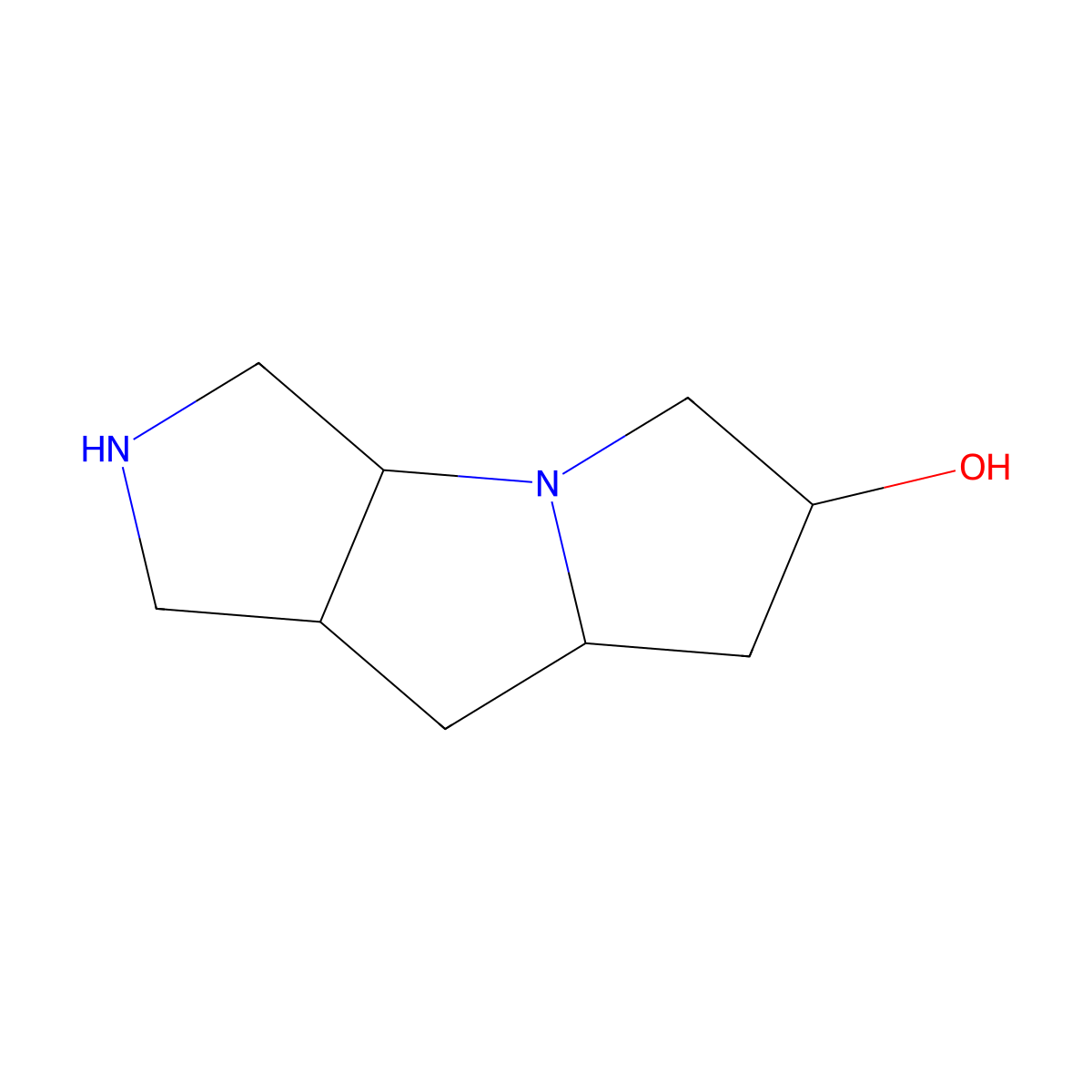 Decahydropyrrolo[3,4-b]pyrrolizin-6-ol molecular structure, CAS 132414-56-3