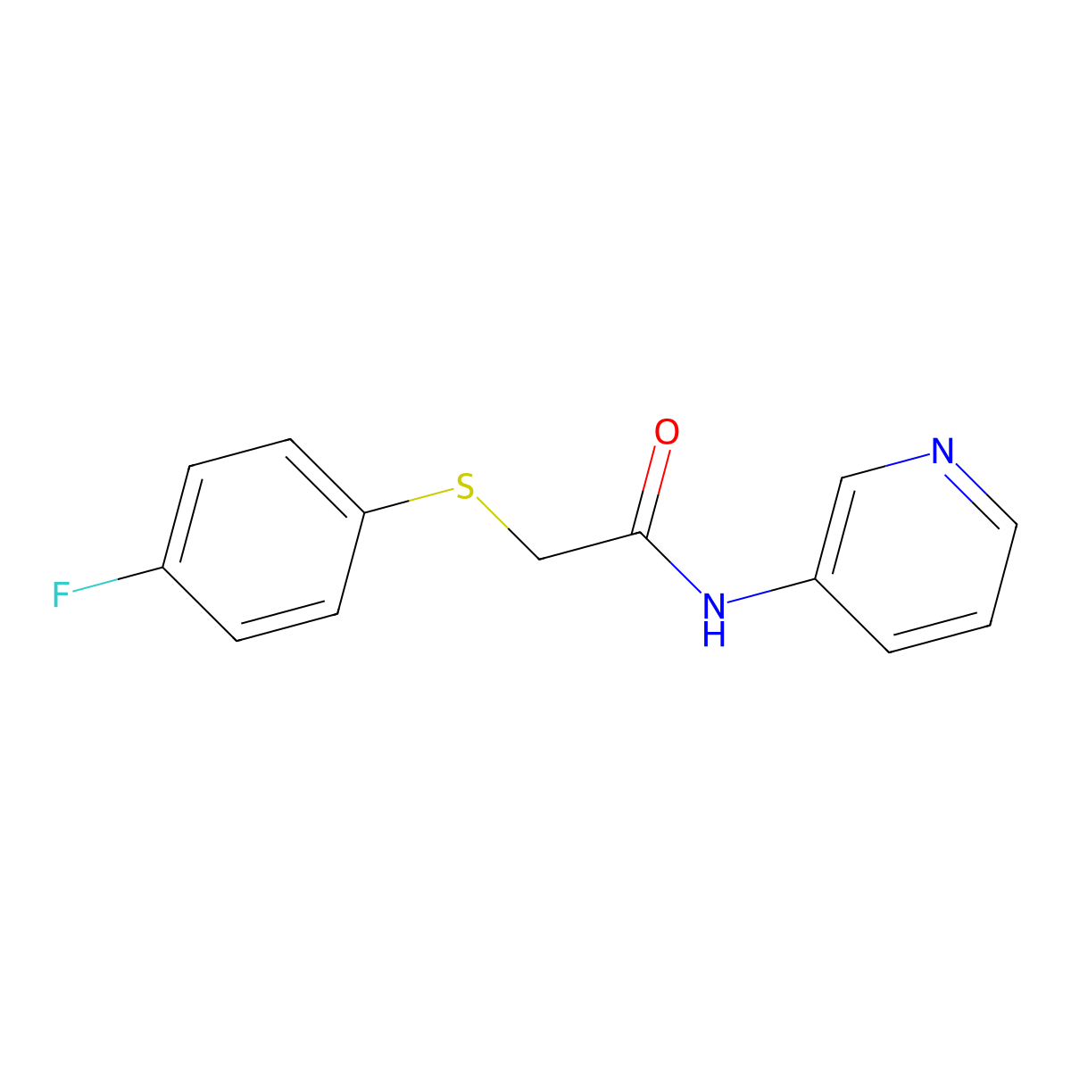 2-[(4-fluorophenyl)sulfanyl]-N-(pyridin-3-yl)acetamide molecular structure, CAS 1324154-65-5