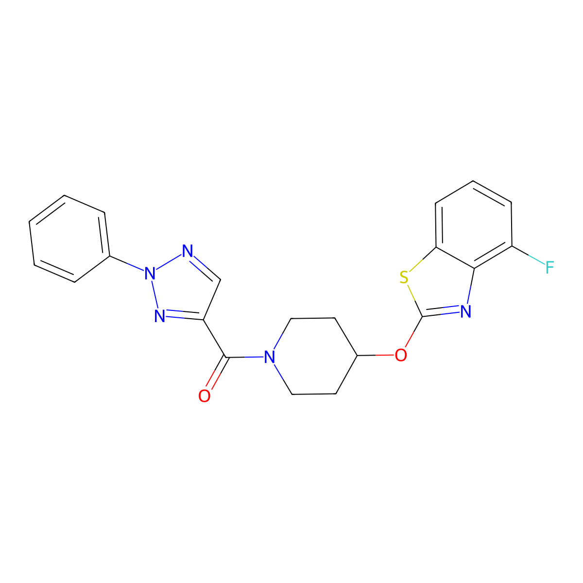 (4-((4-fluorobenzo[d]thiazol-2-yl)oxy)piperidin-1-yl)(2-phenyl-2H-1,2,3-triazol-4-yl)methanone molecular structure, CAS 1324170-93-5