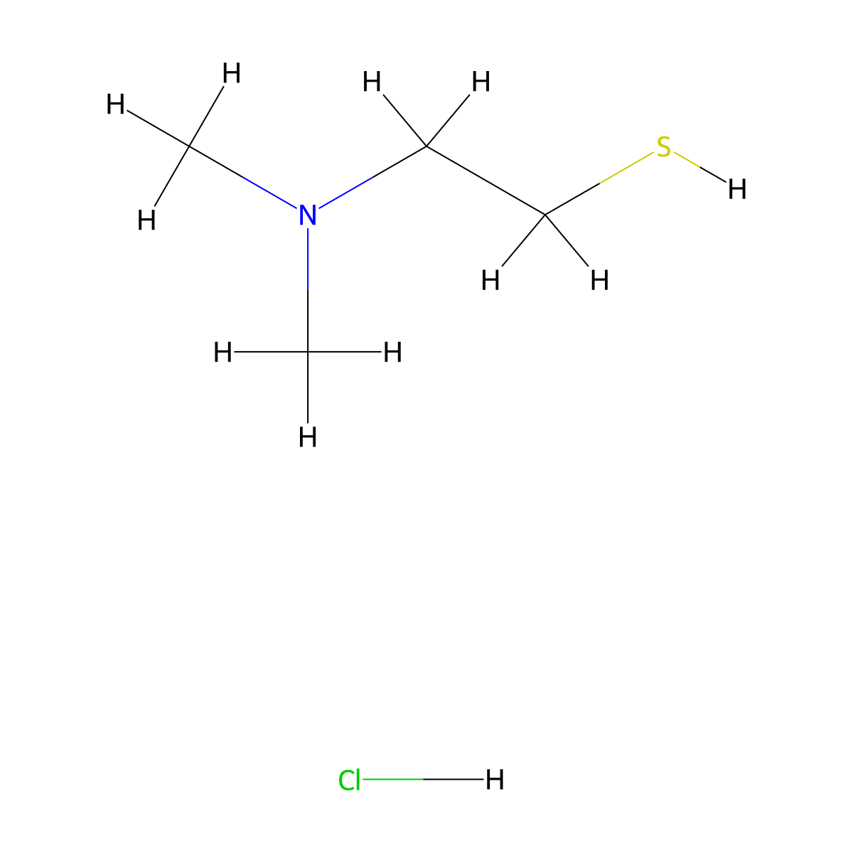 Captamine Hydrochloride molecular structure, CAS 13242-44-9