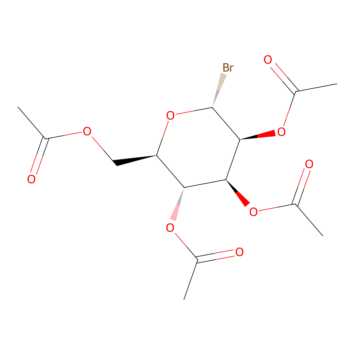 alpha-D-Mannopyranosyl bromide, 2,3,4,6-tetraacetate molecular structure, CAS 13242-53-0