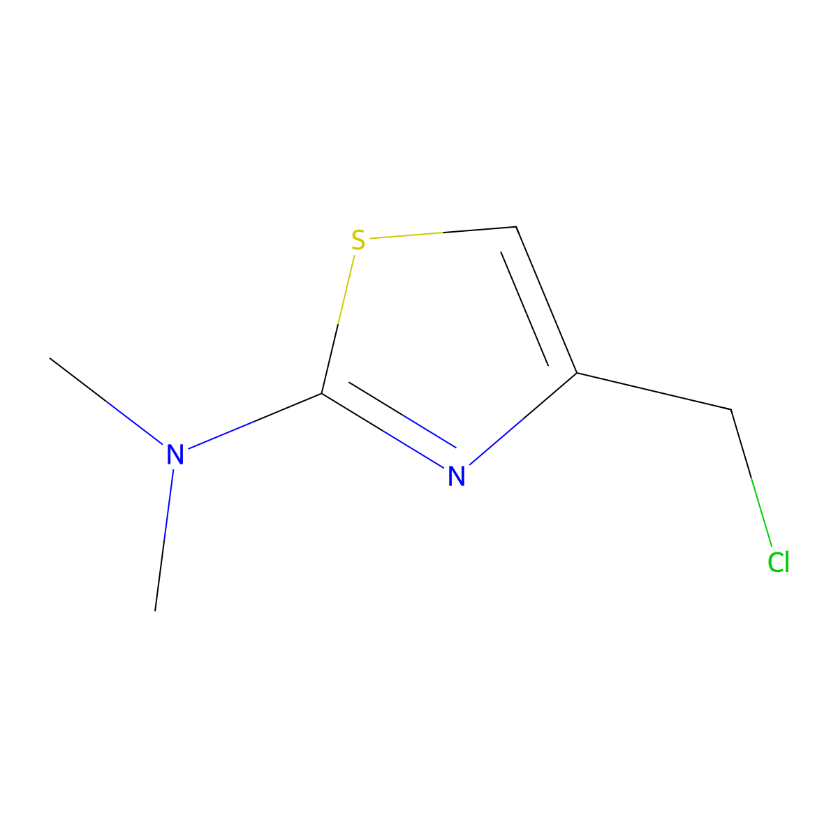 4-(Chloromethyl)-N,N-dimethyl-1,3-thiazol-2-amine molecular structure, CAS 13242-92-7