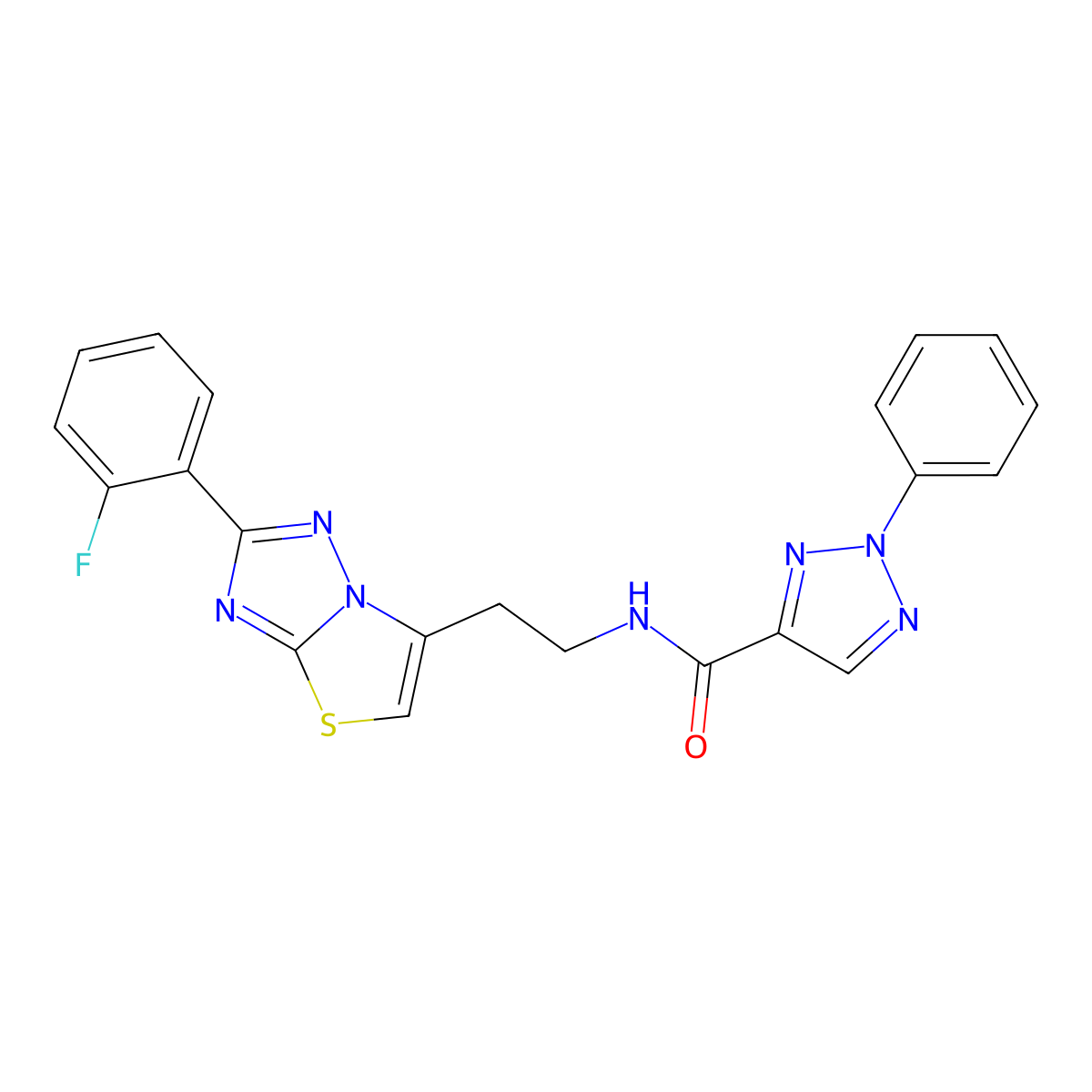 N-(2-(2-(2-fluorophenyl)thiazolo[3,2-b][1,2,4]triazol-6-yl)ethyl)-2-phenyl-2H-1,2,3-triazole-4-carboxamide molecular structure, CAS 1324206-76-9