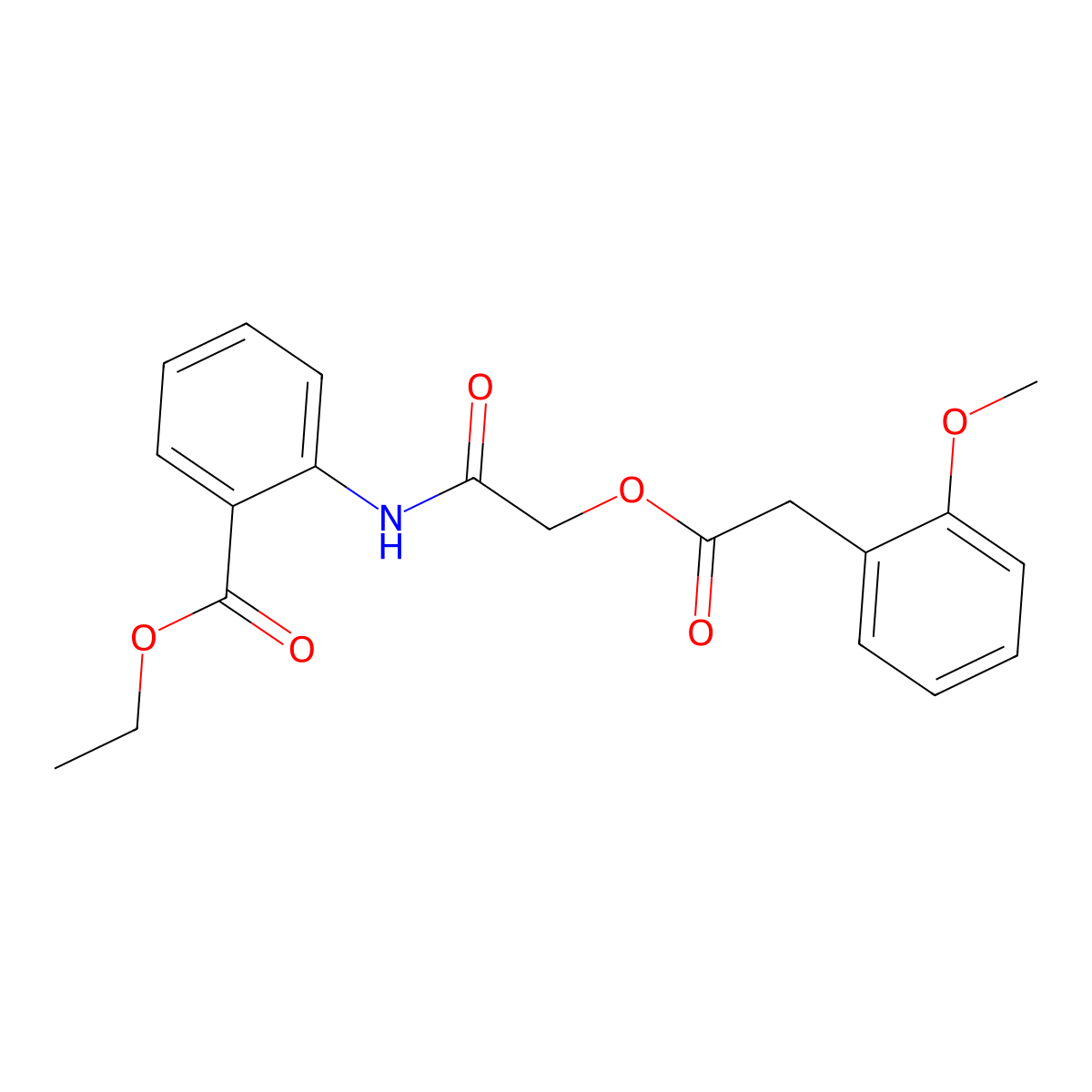 Ethyl 2-[[2-[2-(2-methoxyphenyl)acetyl]oxyacetyl]amino]benzoate molecular structure, CAS 1324208-89-0