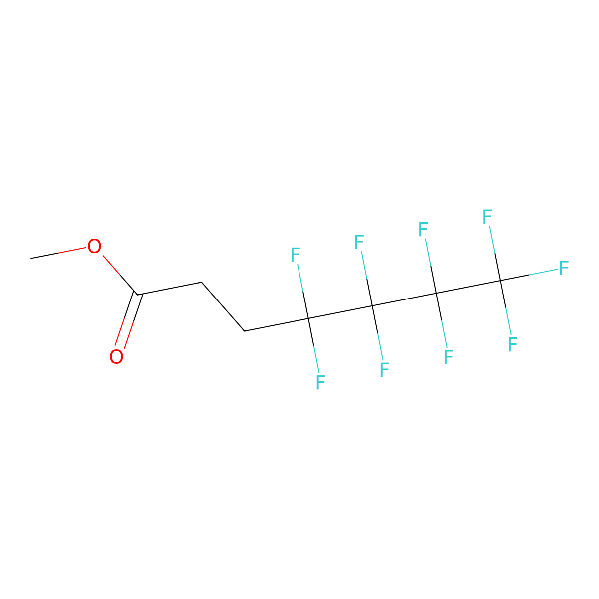 Methyl 2H,2H,3H,3H-perfluoroheptanoate molecular structure, CAS 132424-36-3