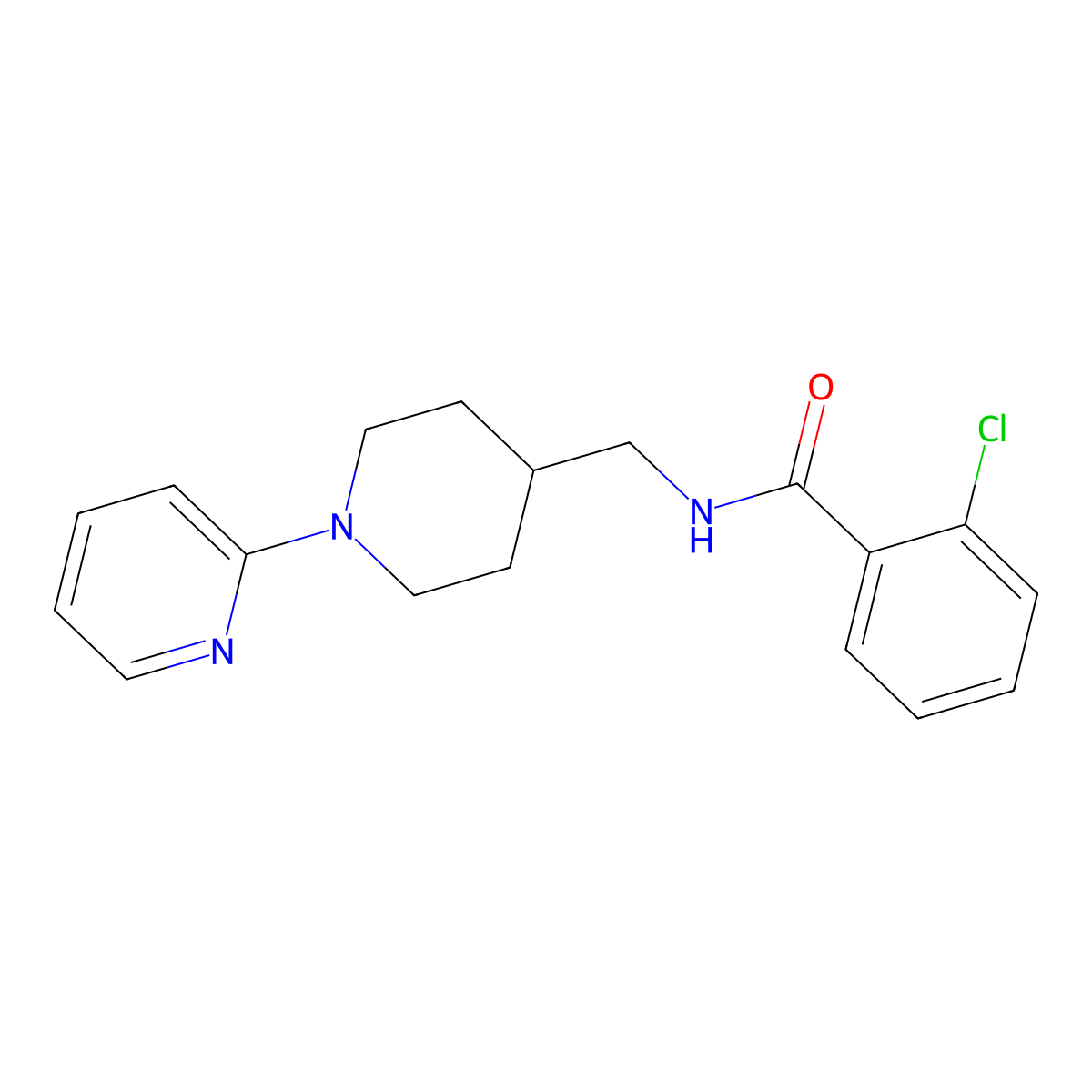 2-chloro-N-{[1-(pyridin-2-yl)piperidin-4-yl]methyl}benzamide molecular structure, CAS 1324240-98-3
