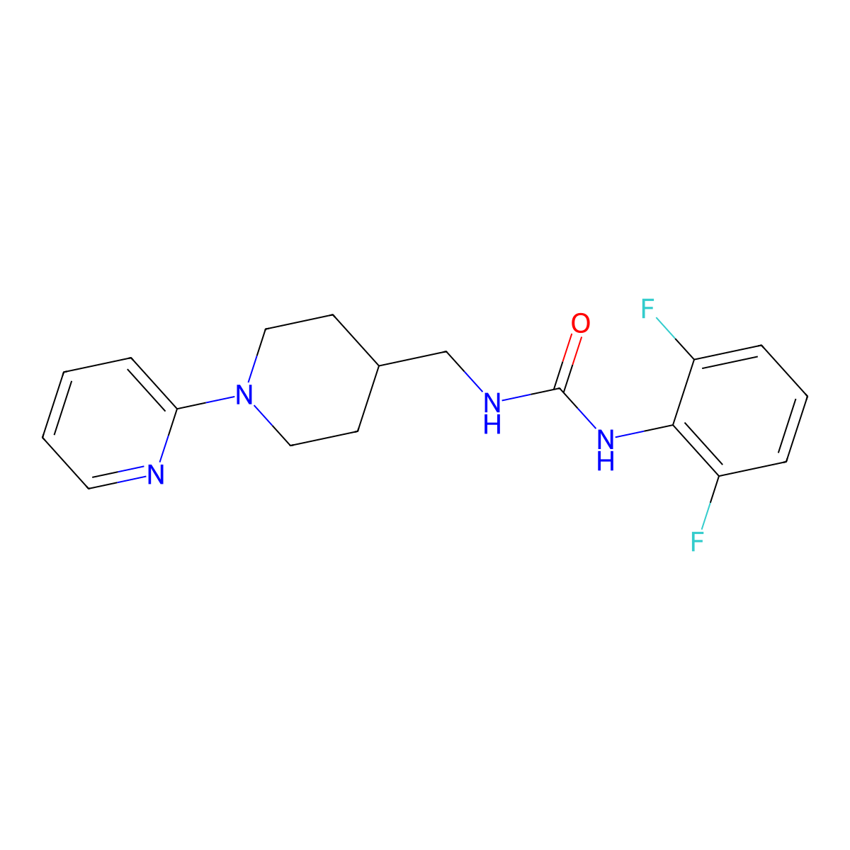 1-(2,6-Difluorophenyl)-3-{[1-(pyridin-2-YL)piperidin-4-YL]methyl}urea molecular structure, CAS 1324240-99-4