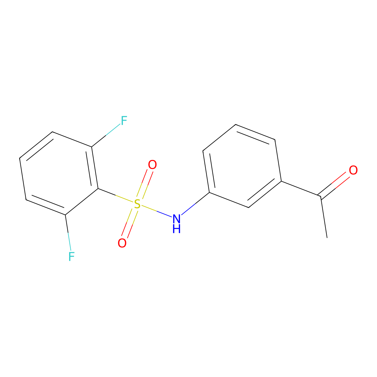N-(3-acetylphenyl)-2,6-difluorobenzenesulfonamide molecular structure, CAS 1324265-91-9