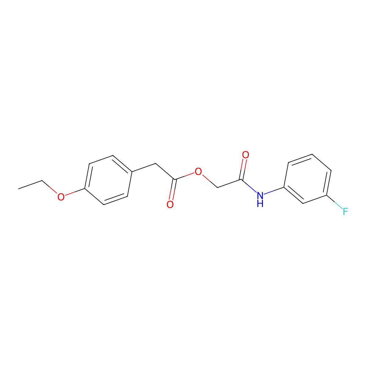 2-[(3-Fluorophenyl)amino]-2-oxoethyl (4-ethoxyphenyl)acetate molecular structure, CAS 1324298-52-3