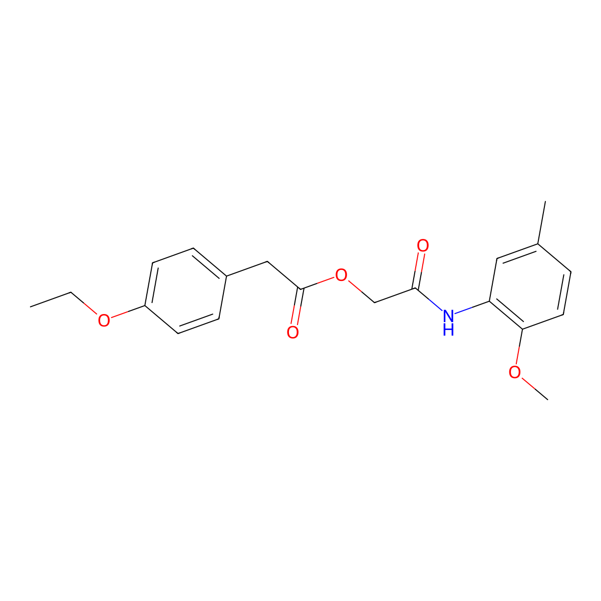 [(2-Methoxy-5-methylphenyl)carbamoyl]methyl 2-(4-ethoxyphenyl)acetate molecular structure, CAS 1324298-66-9