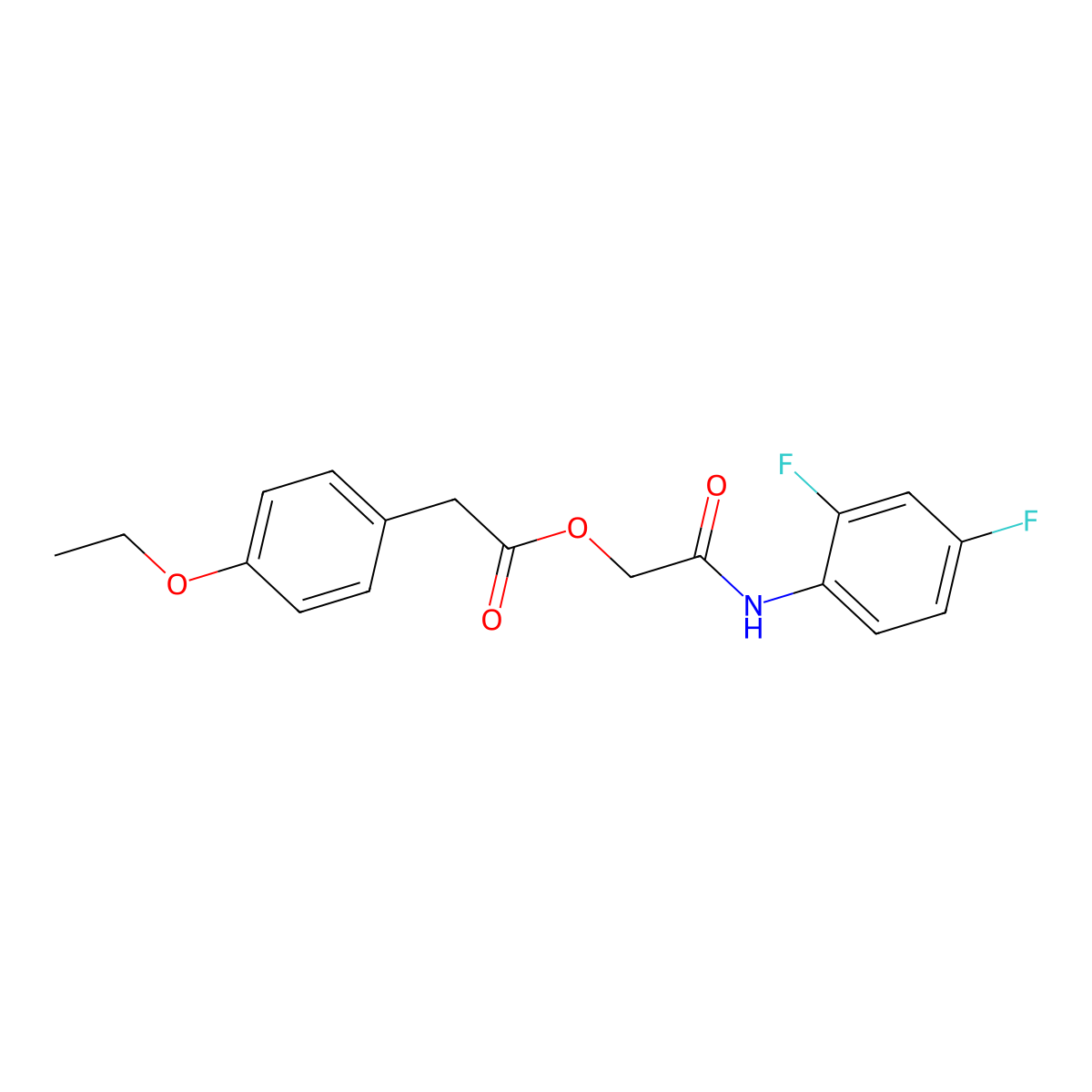 2-[(2,4-Difluorophenyl)amino]-2-oxoethyl (4-ethoxyphenyl)acetate molecular structure, CAS 1324298-67-0