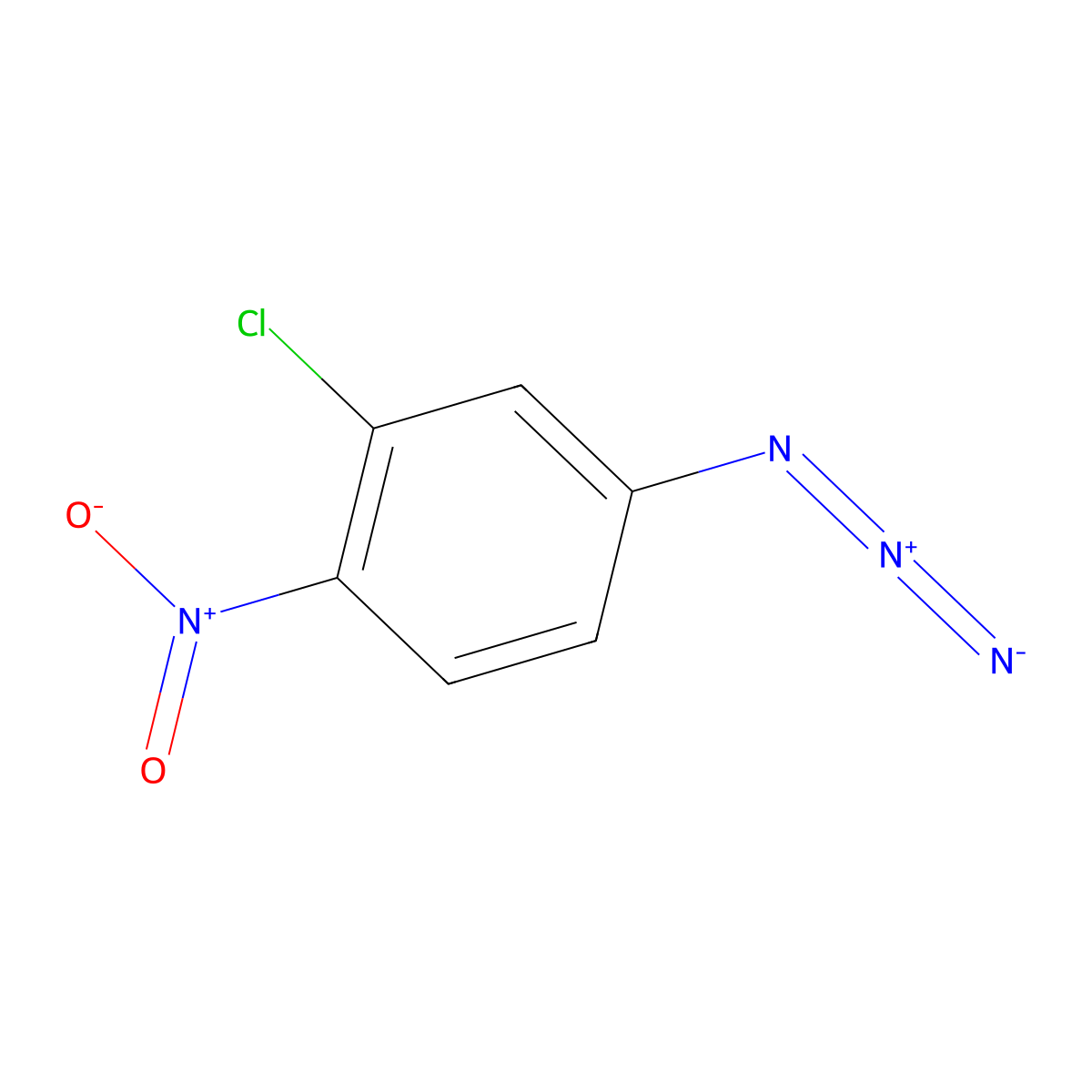 4-Azido-2-chloro-1-nitrobenzene molecular structure, CAS 13243-31-7