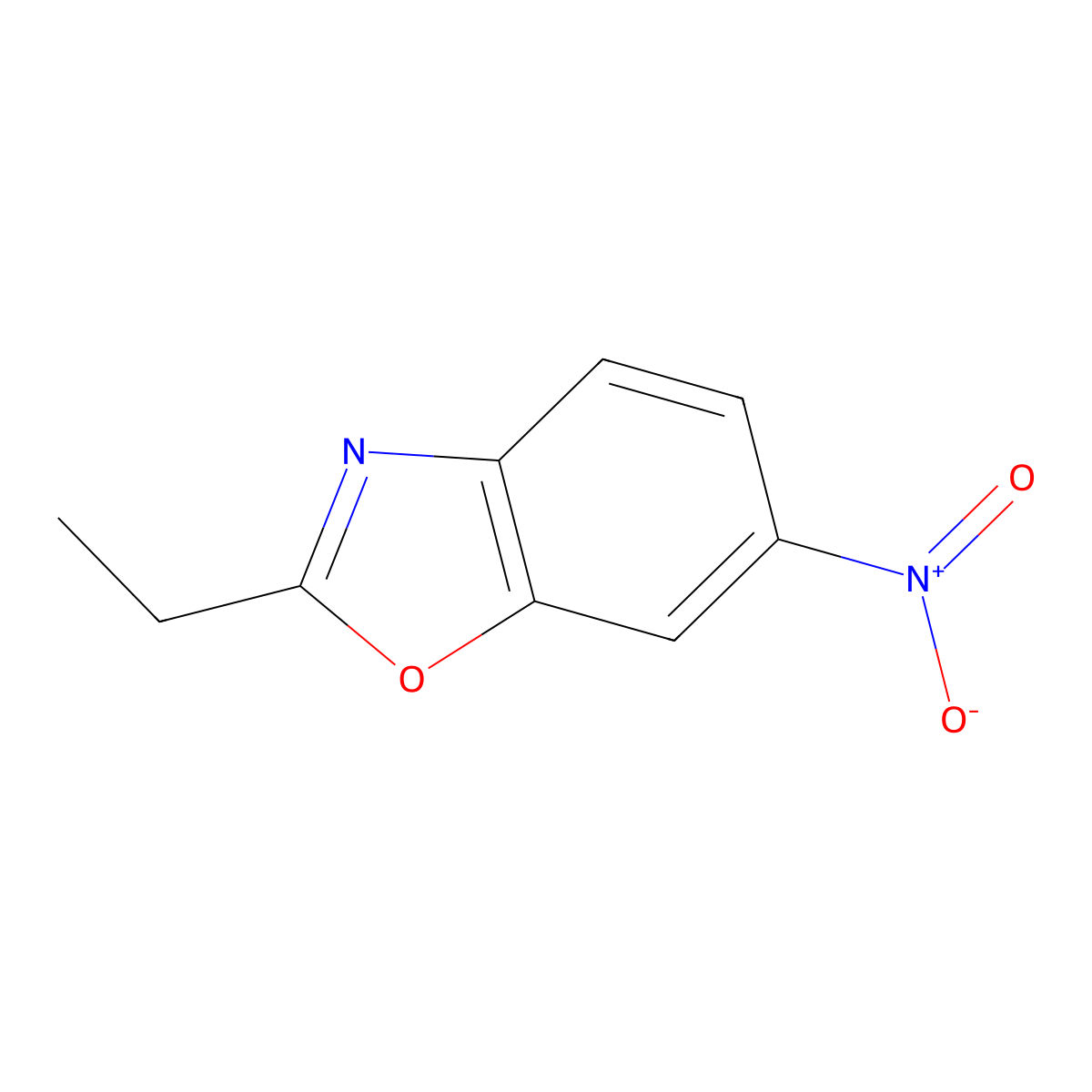 2-Ethyl-6-nitro-1,3-benzoxazole molecular structure, CAS 13243-39-5