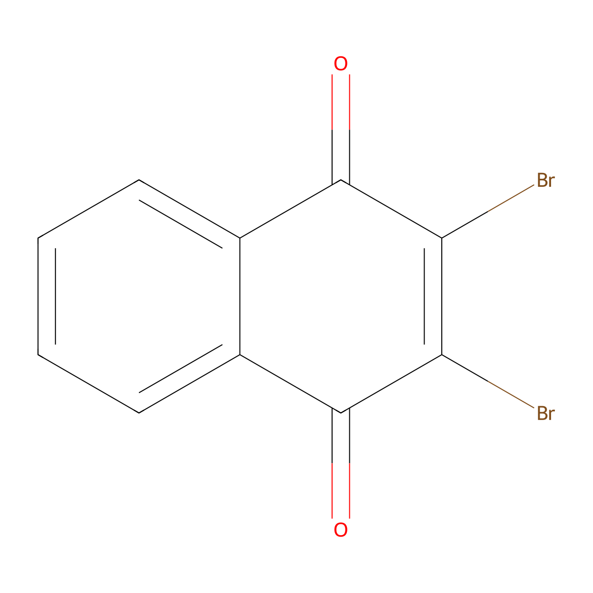 2,3-Dibromo-1,4-naphthoquinone molecular structure, CAS 13243-65-7