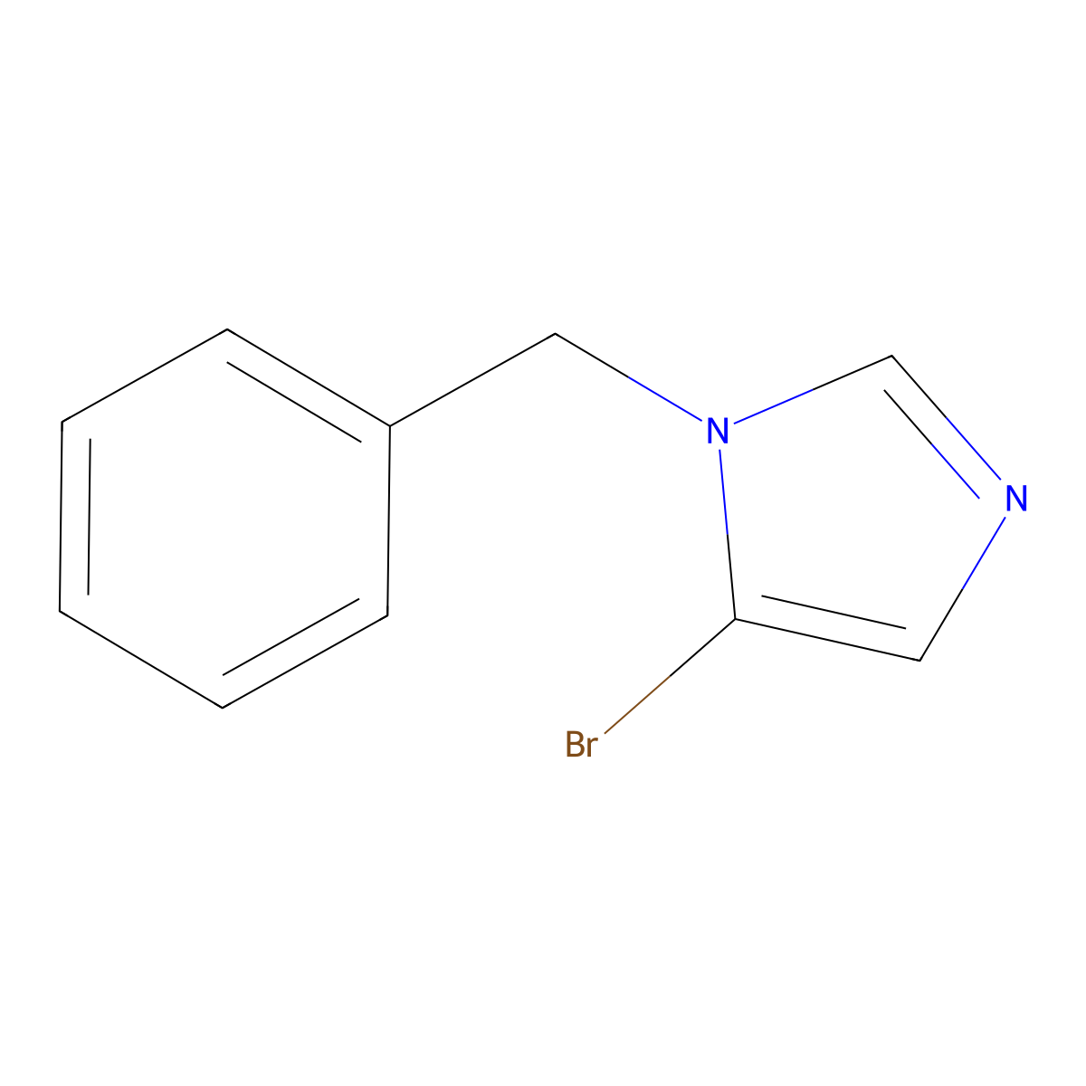 1-benzyl-5-bromo-1H-imidazole molecular structure, CAS 132430-59-2