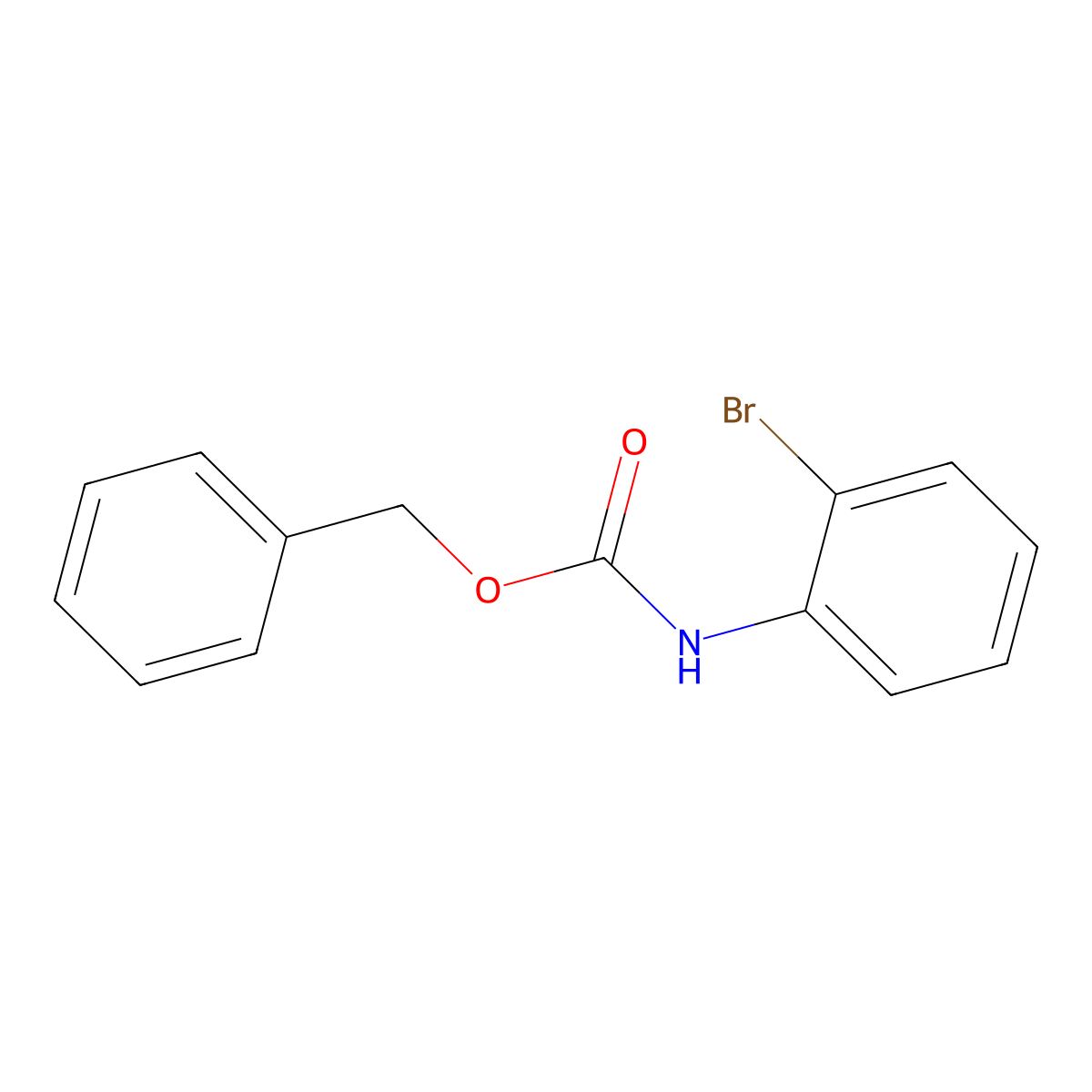Benzyl N-(2-bromophenyl)carbamate molecular structure, CAS 132431-13-1