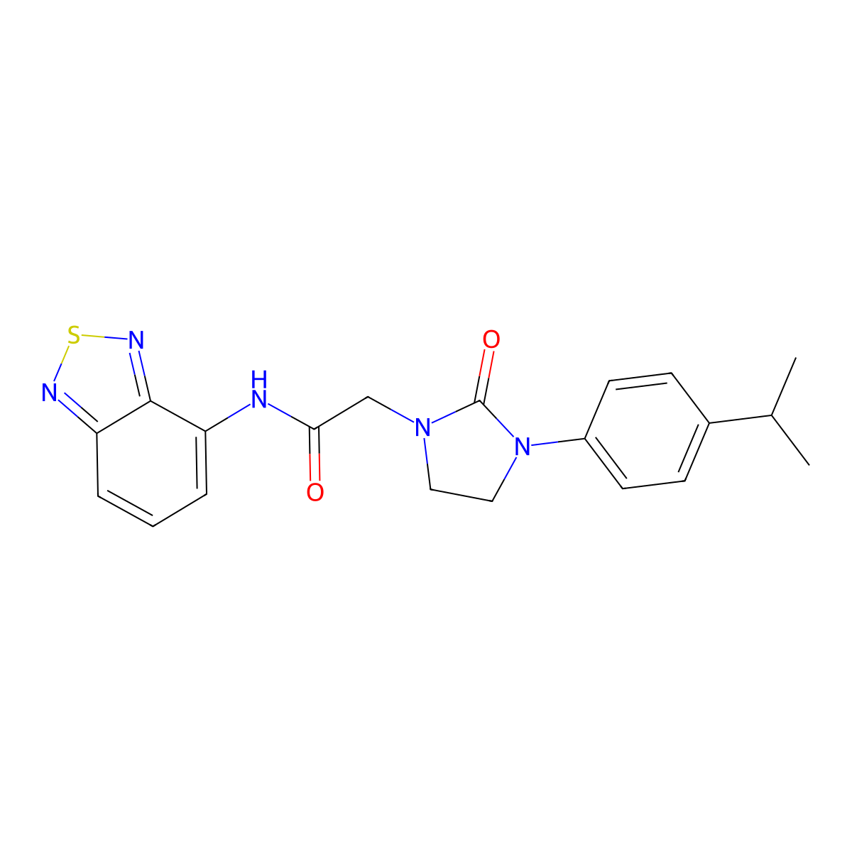 N-(benzo[c][1,2,5]thiadiazol-4-yl)-2-(3-(4-isopropylphenyl)-2-oxoimidazolidin-1-yl)acetamide molecular structure, CAS 1324349-63-4