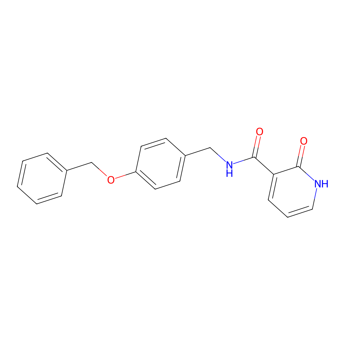 N-(4-(benzyloxy)benzyl)-2-oxo-1,2-dihydropyridine-3-carboxamide molecular structure, CAS 1324354-30-4
