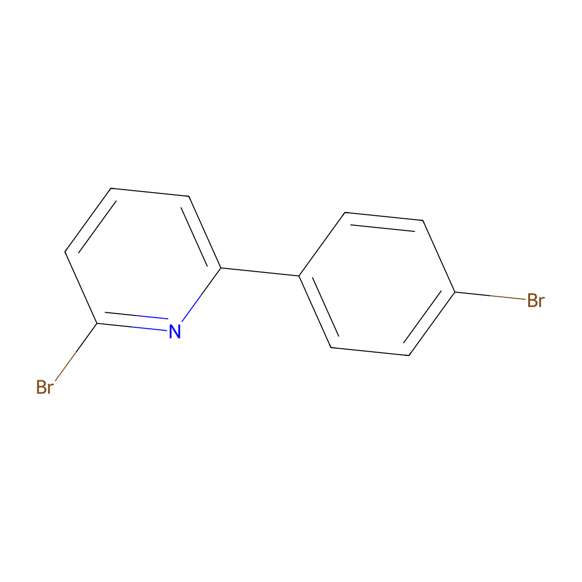 2-Bromo-6-(4-bromophenyl)pyridine molecular structure, CAS 1324356-21-9