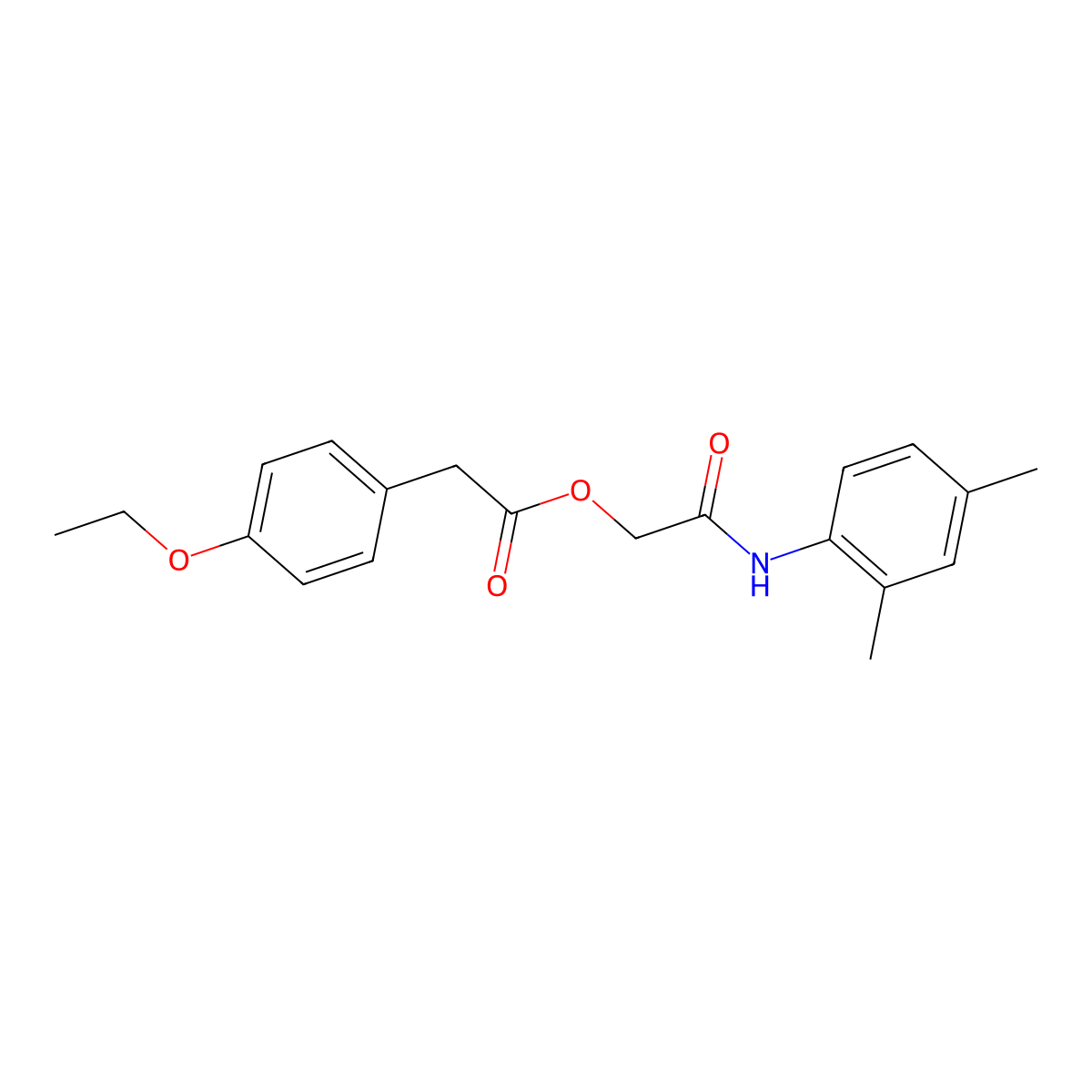 2-[(2,4-Dimethylphenyl)amino]-2-oxoethyl (4-ethoxyphenyl)acetate molecular structure, CAS 1324363-57-6