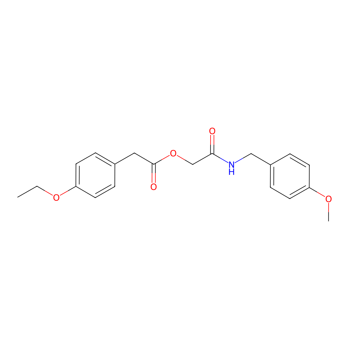 {[(4-Methoxyphenyl)methyl]carbamoyl}methyl 2-(4-ethoxyphenyl)acetate molecular structure, CAS 1324363-60-1