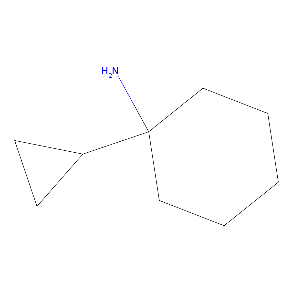 1-Cyclopropylcyclohexan-1-amine molecular structure, CAS 132439-32-8