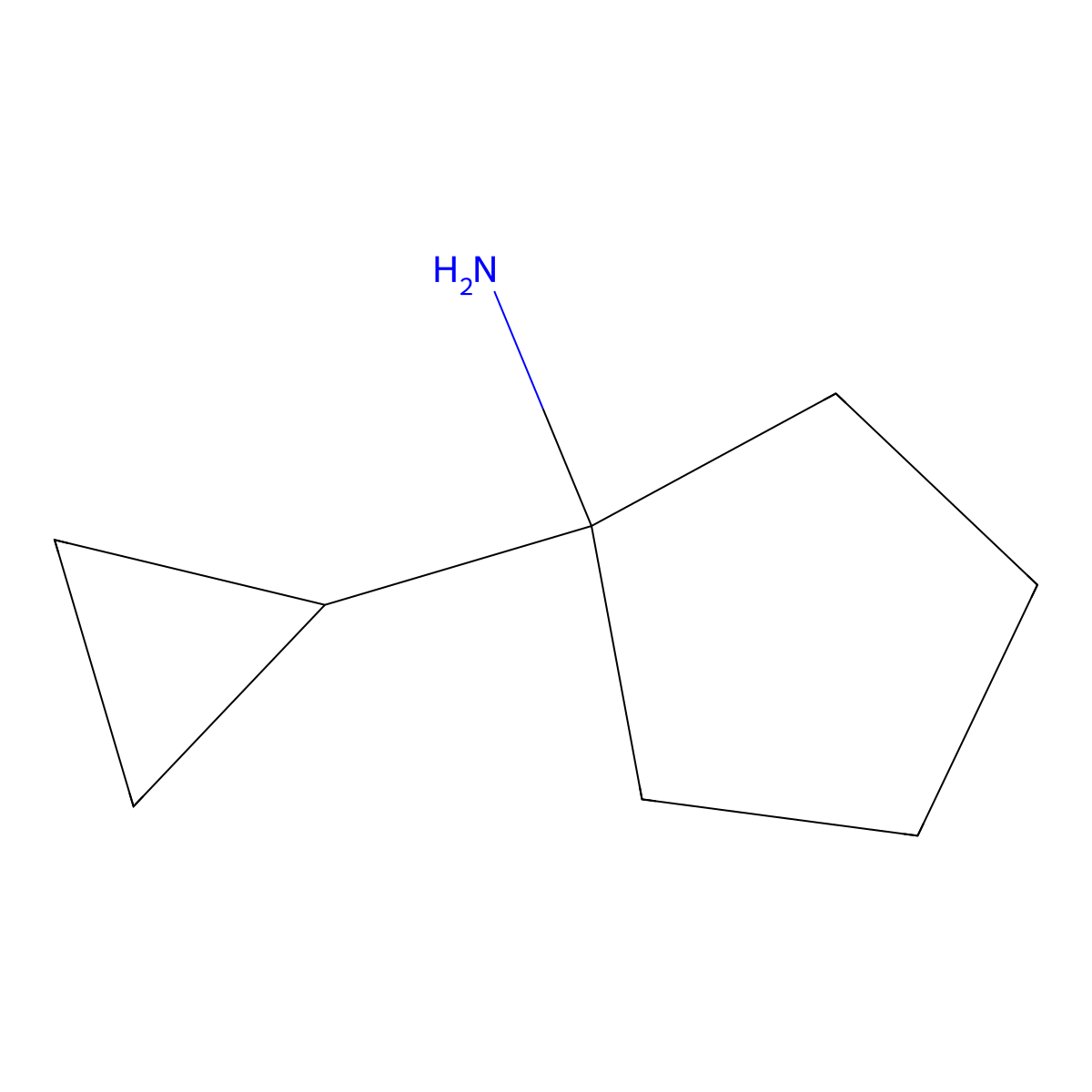 1-Cyclopropylcyclopentanamine molecular structure, CAS 132439-41-9