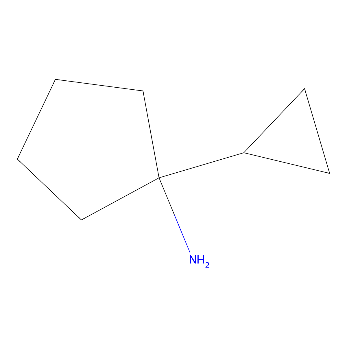 1-Cyclopropylcyclopentanamine molecular structure, CAS 132439-41-9