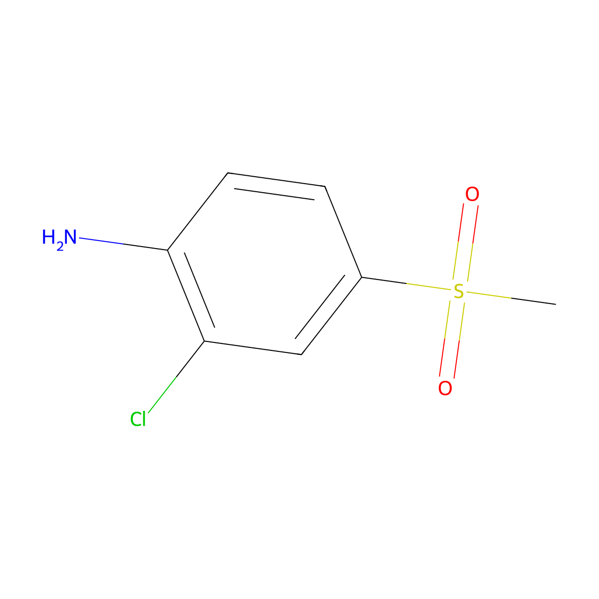 Benzenamine, 2-chloro-4-(methylsulfonyl)- molecular structure, CAS 13244-35-4