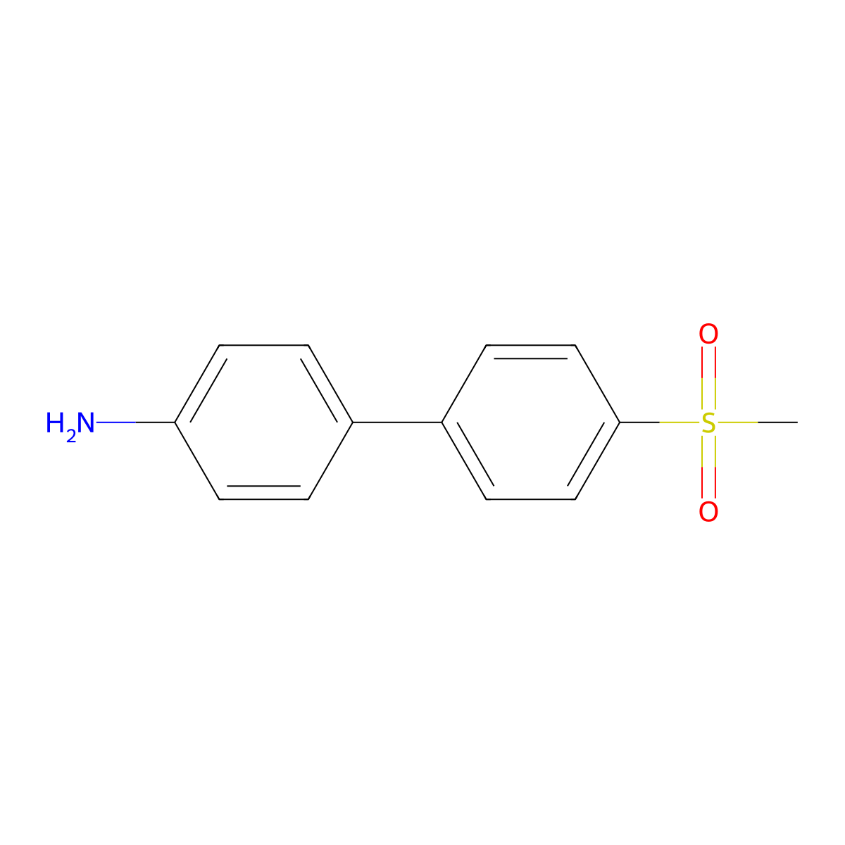 4'-(Methylsulfonyl)[1,1'-biphenyl]-4-amine molecular structure, CAS 13244-57-0